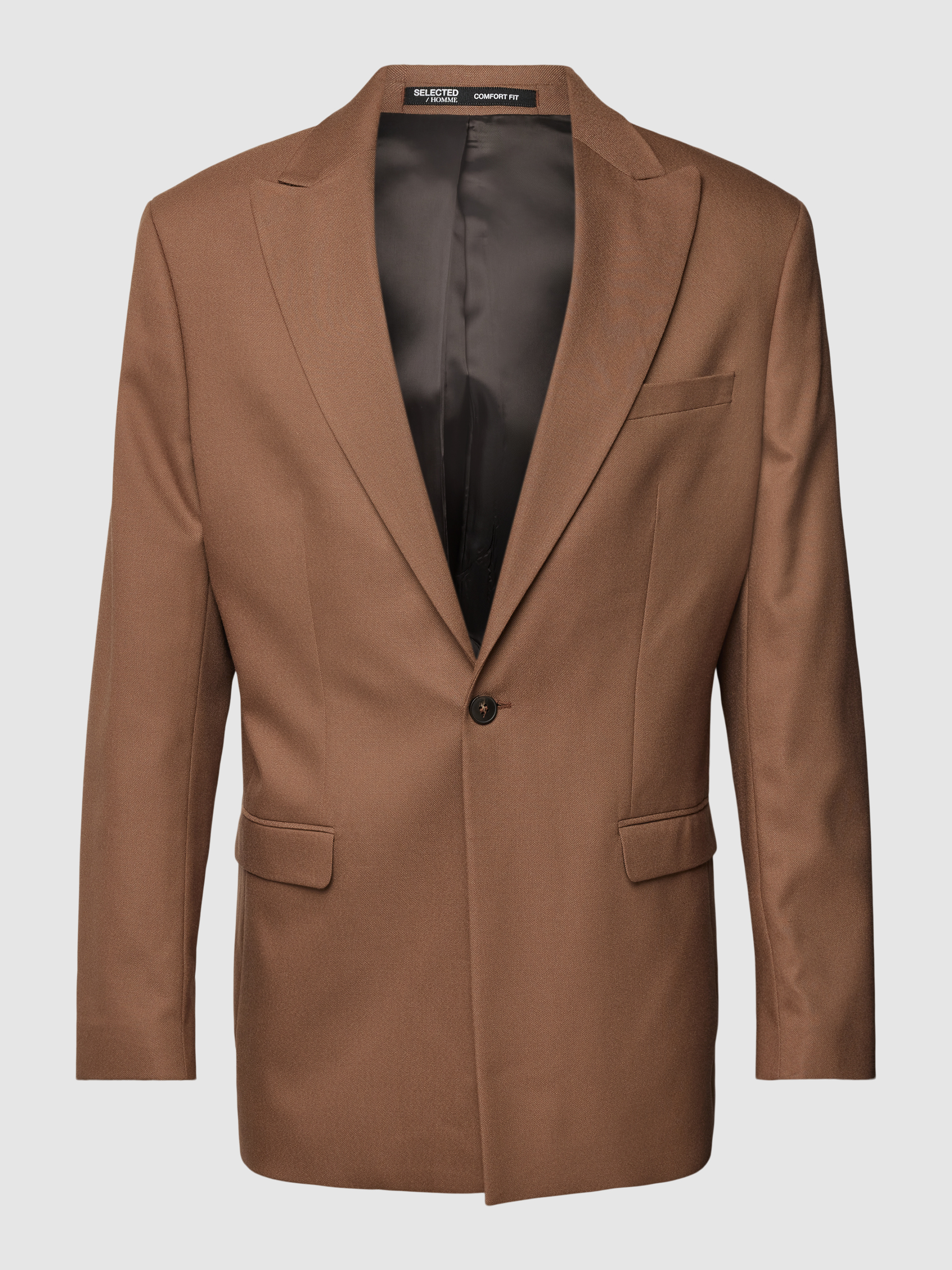 SELECTED HOMME Slim fit 1-knoops colbert met wol, model 'SKYE' in camel ...