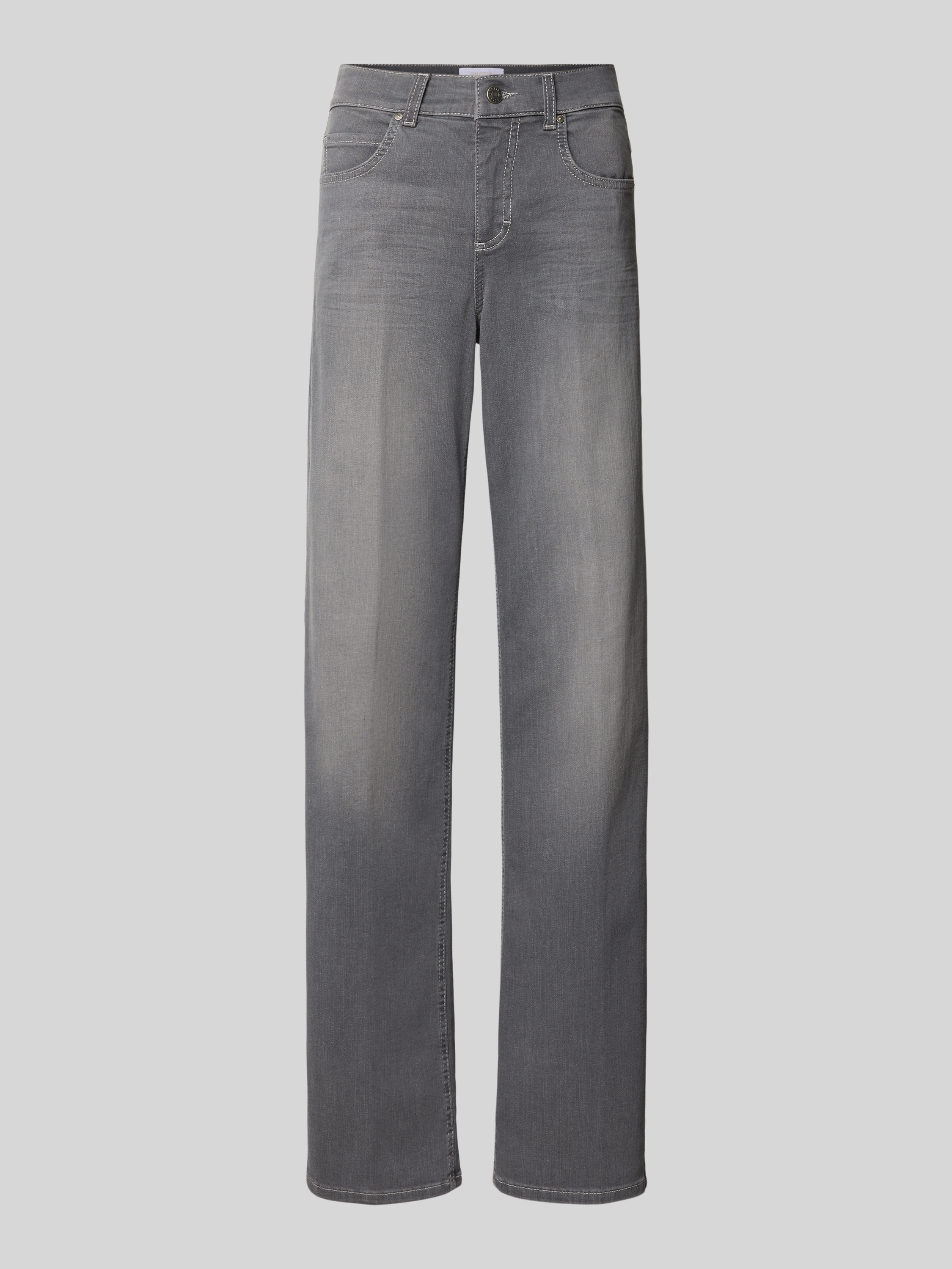 Angels Straight fit jeans in 5-pocketmodel, model 'Lara' in lichtgrijs online kopen | P&C