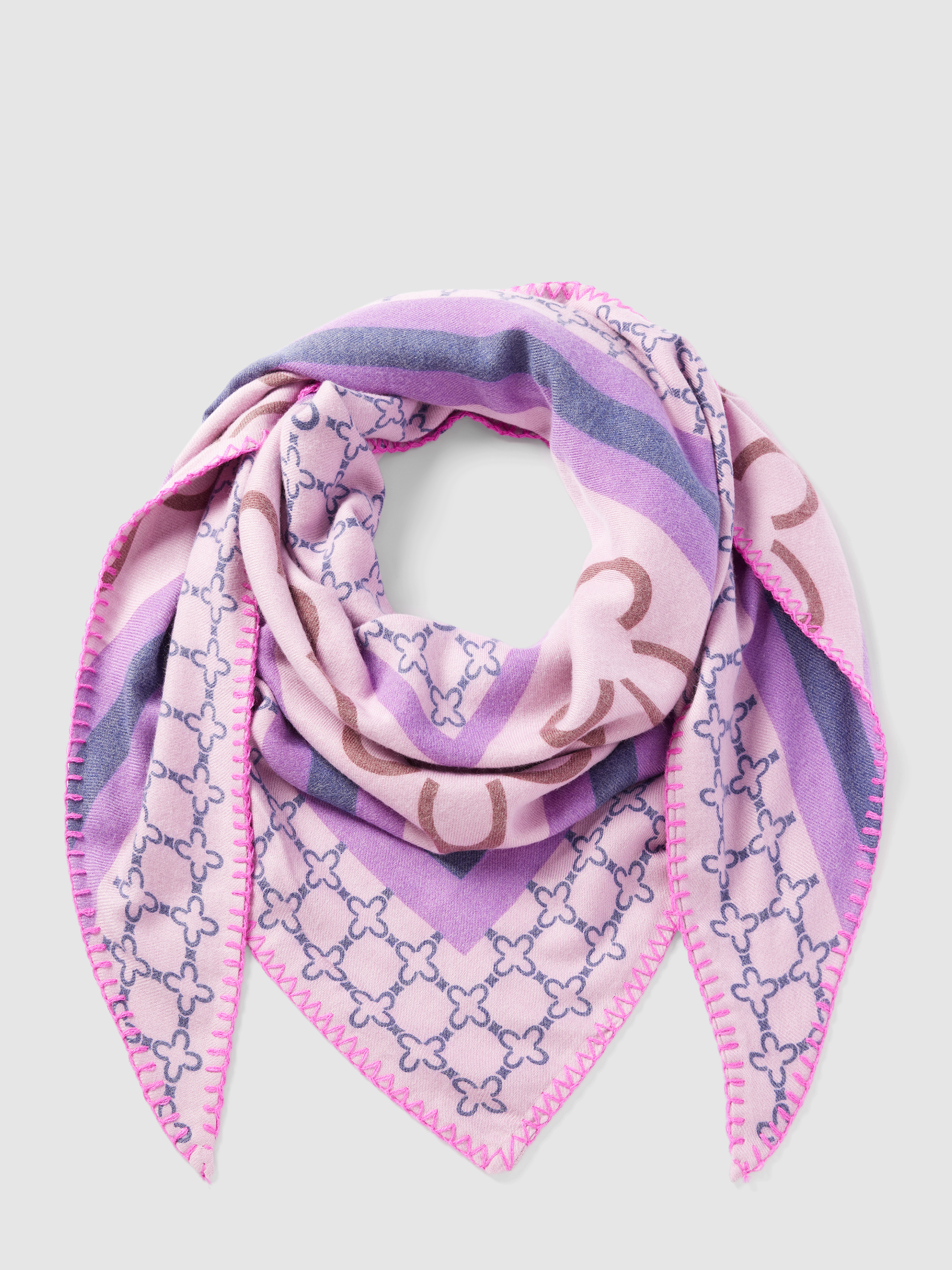 Codello Schal mit Allover-Muster (lila) online kaufen