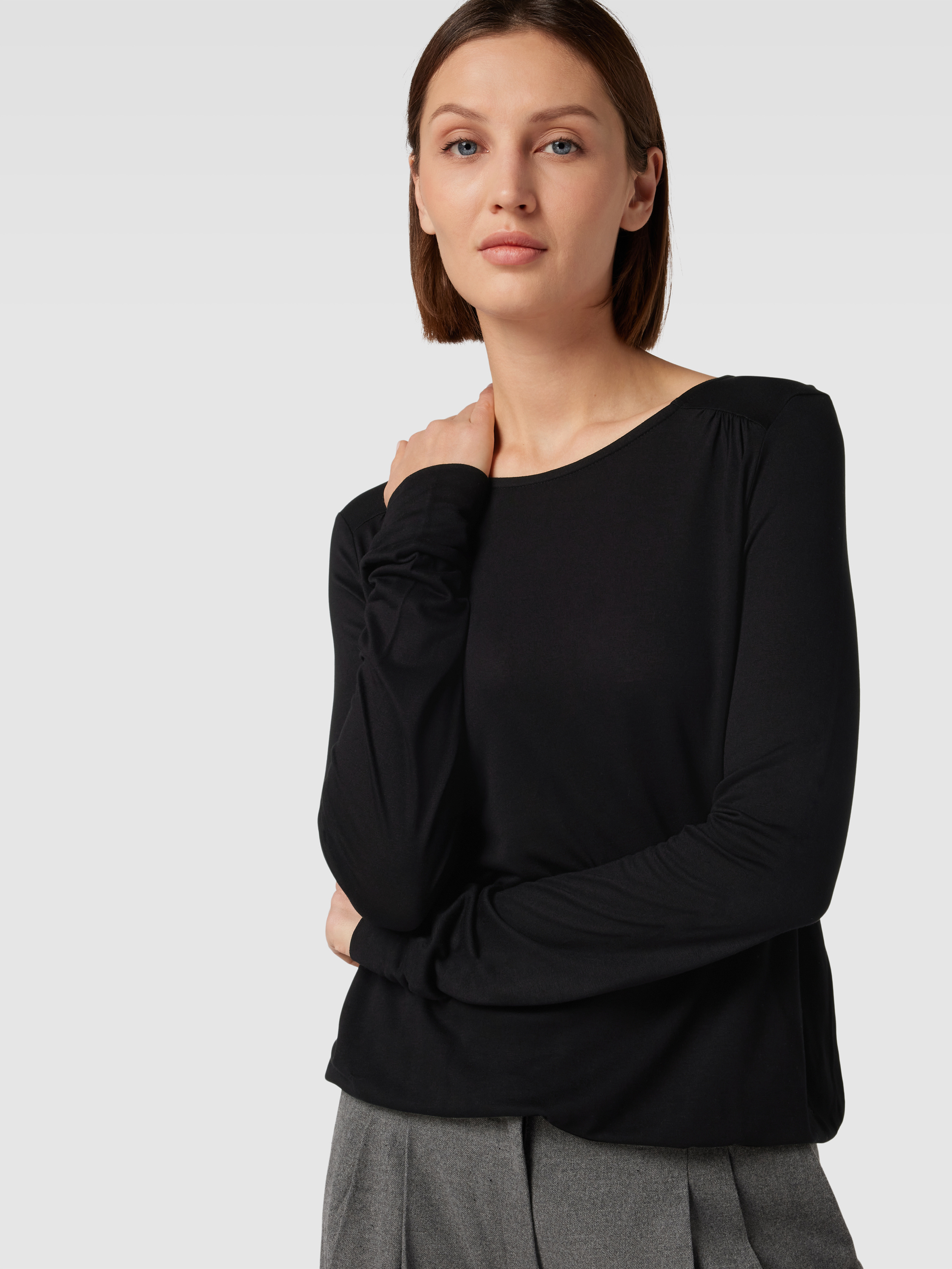 OPUS SLIM FIT ROUND NECK - T-shirt basic - white
