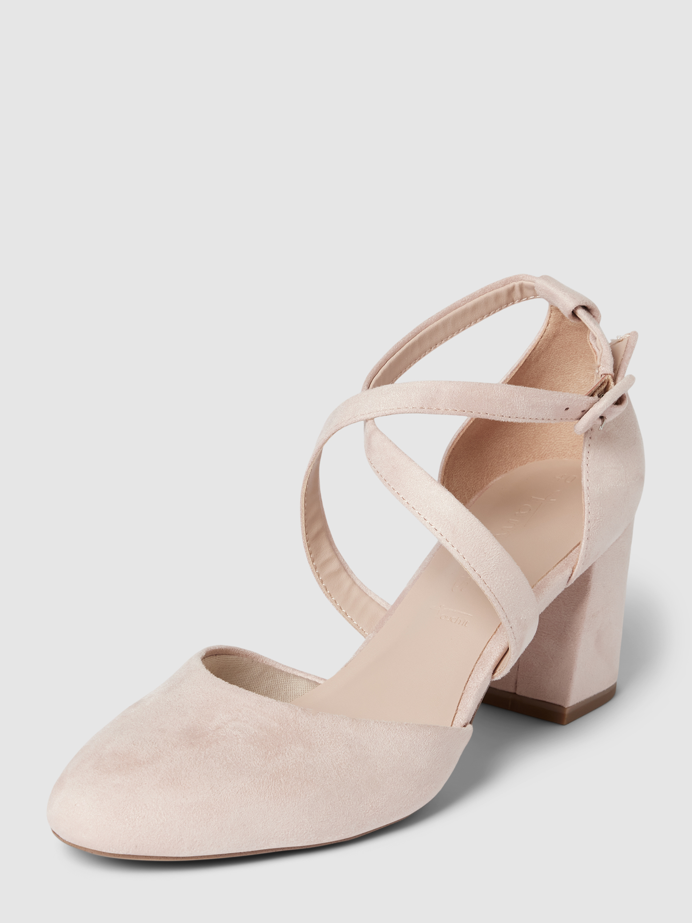 Sandalen Beige Schuhe Blockabsatz Tamaris Pumps Mit Riemchen Und