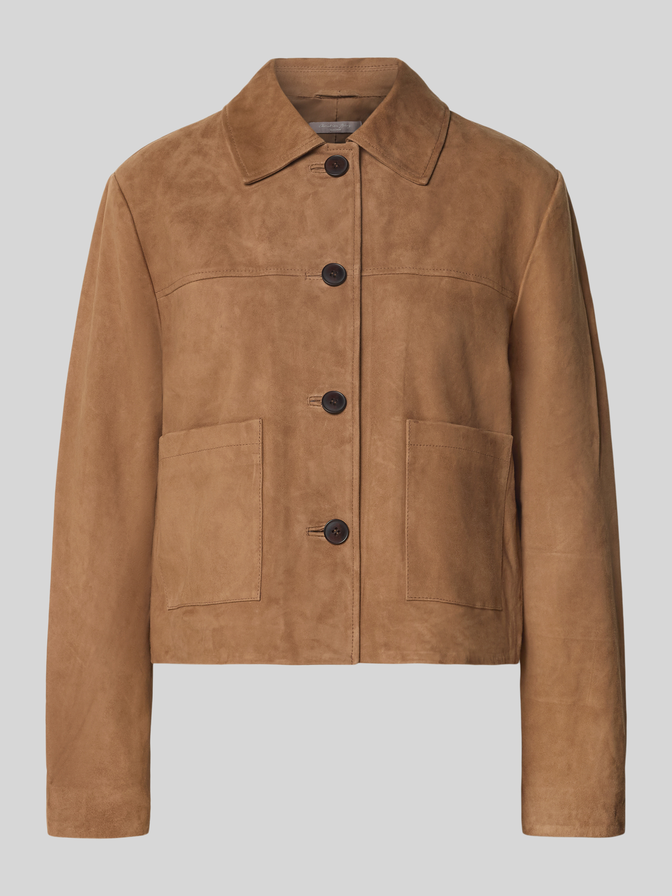 Christian Berg Woman Selection Lederjacke mit Knopfleiste 