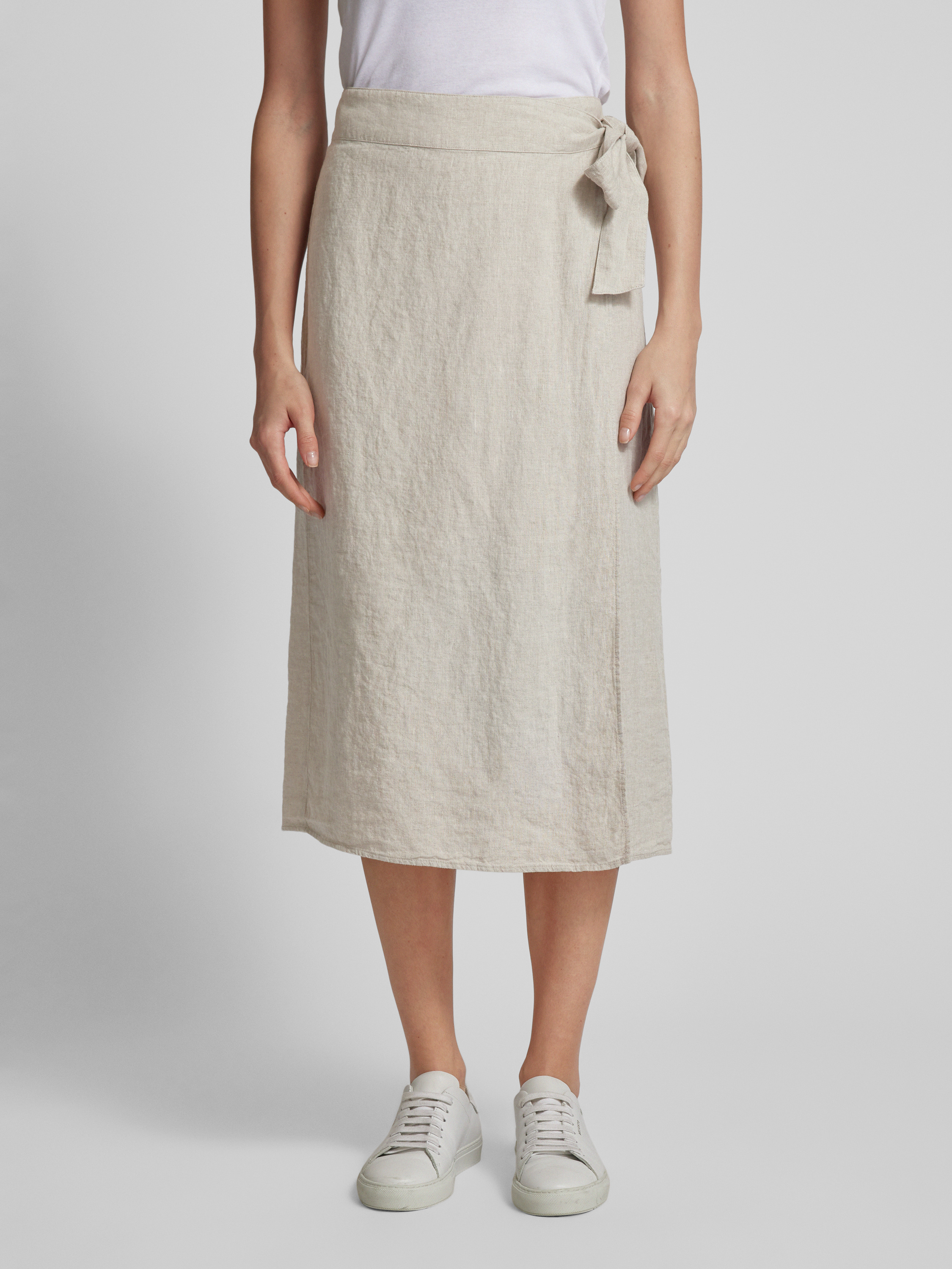 Wijde broek van lichte viscose - dieprood