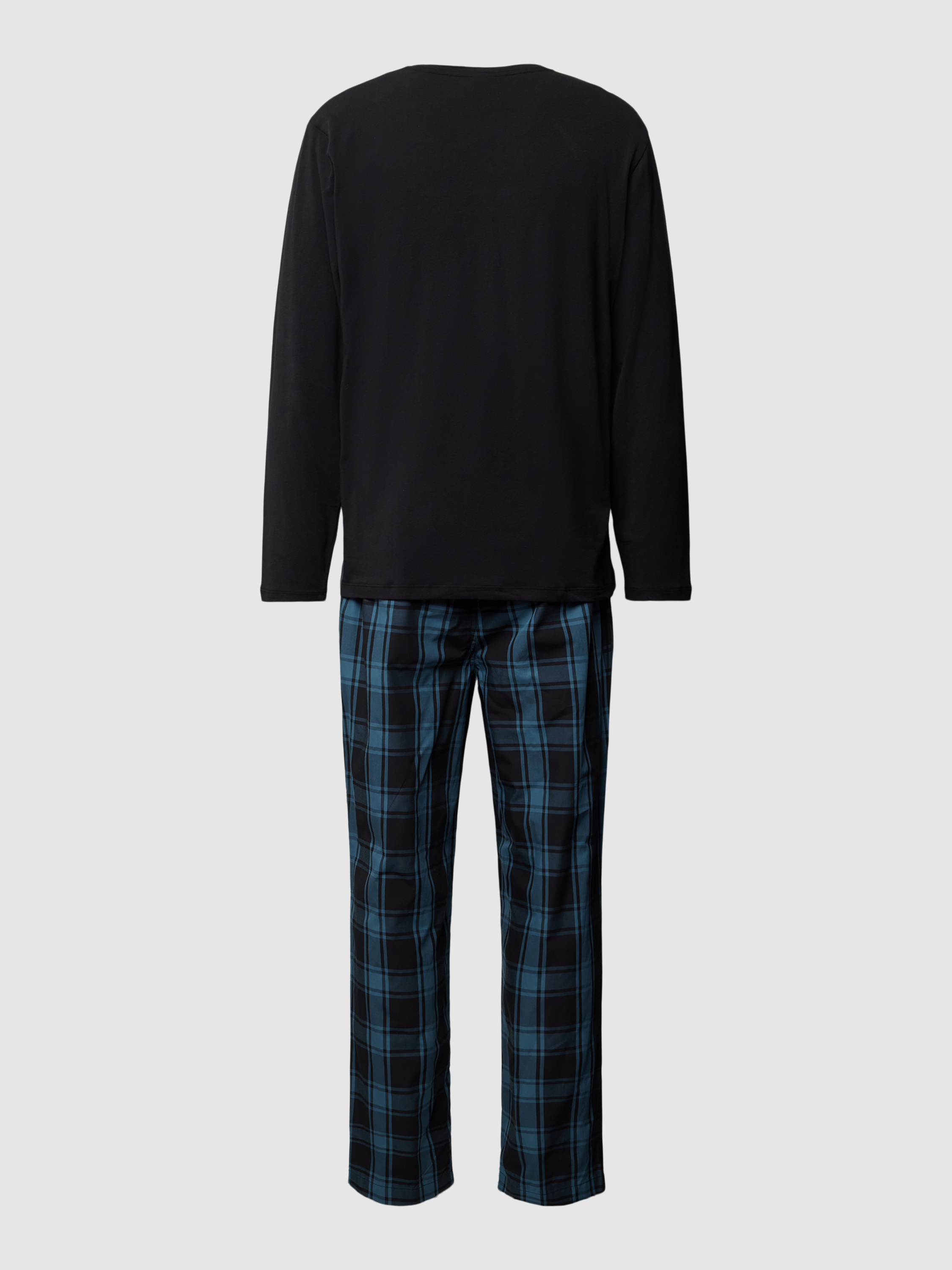 Pyjama Lable BOSS Pyjama mit Label-Print (black) online kaufen