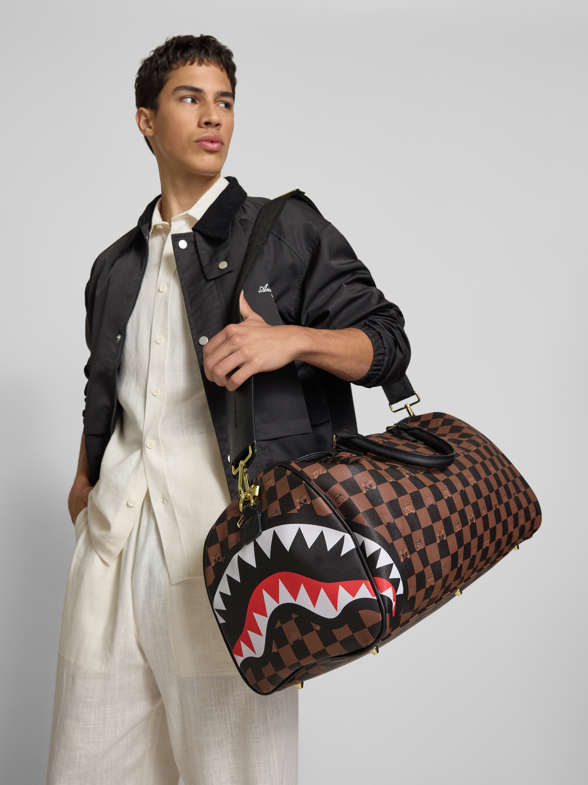 Sprayground Weekendtas met labelbadge, model 'Peeking Character