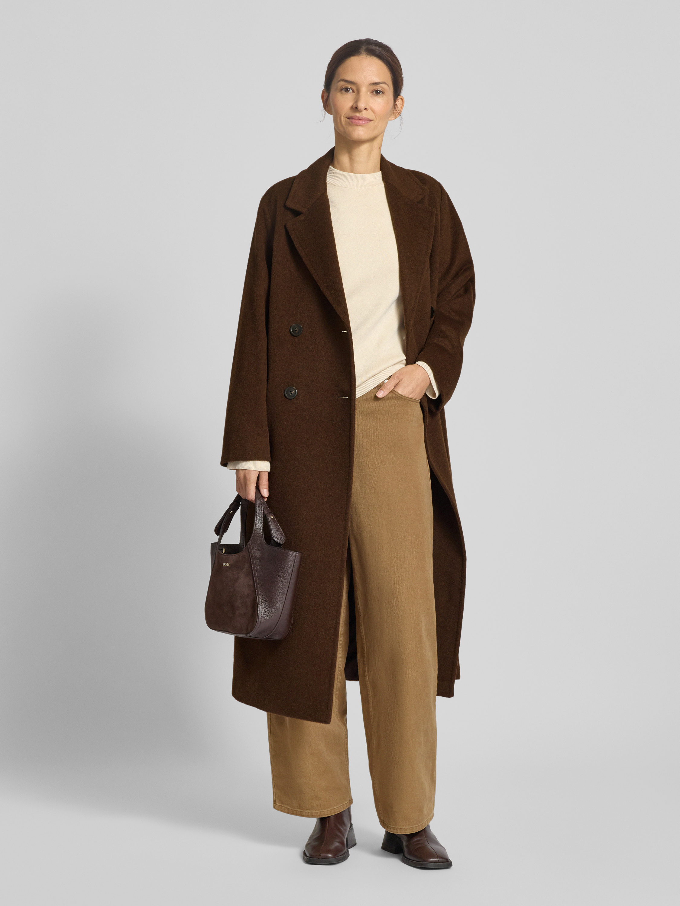 Weekend Max Mara Relaxed fit lange jas van een mix van wol en