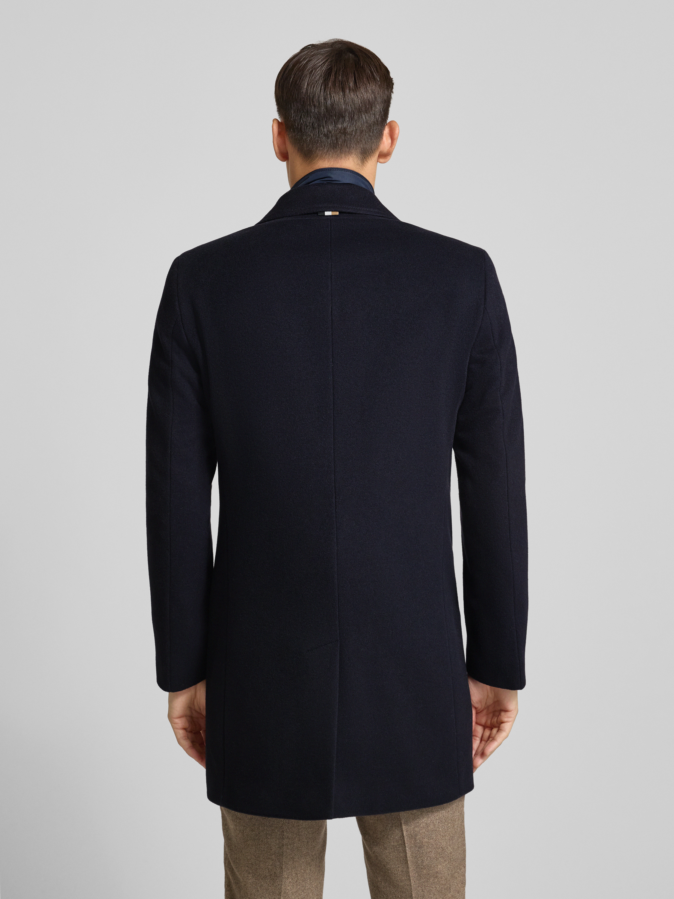 BOSS Slim Fit Mantel aus Woll-Mix Modell 'HYDE' (marine) online kaufen