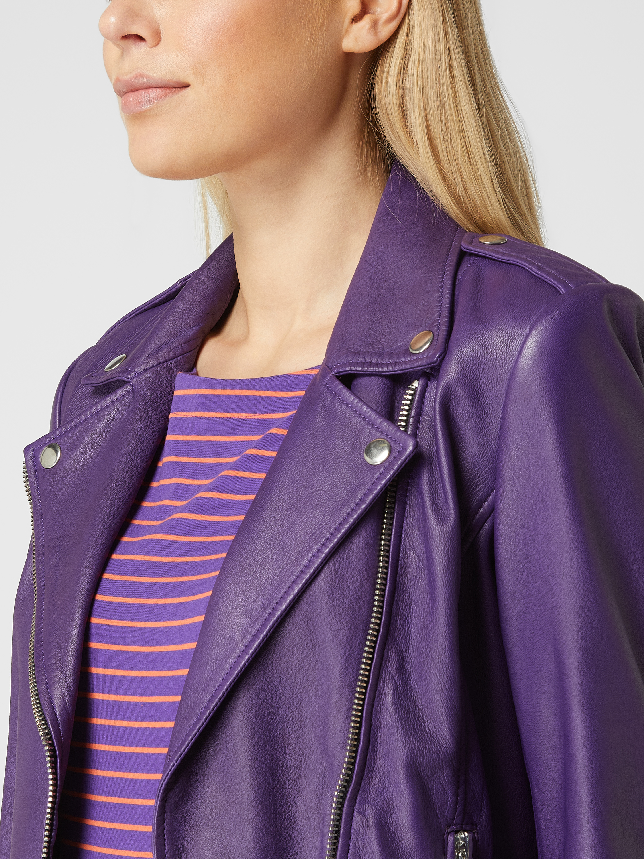 AllSaints DALBY QUILT BIKER - Leren jas - black/zwart