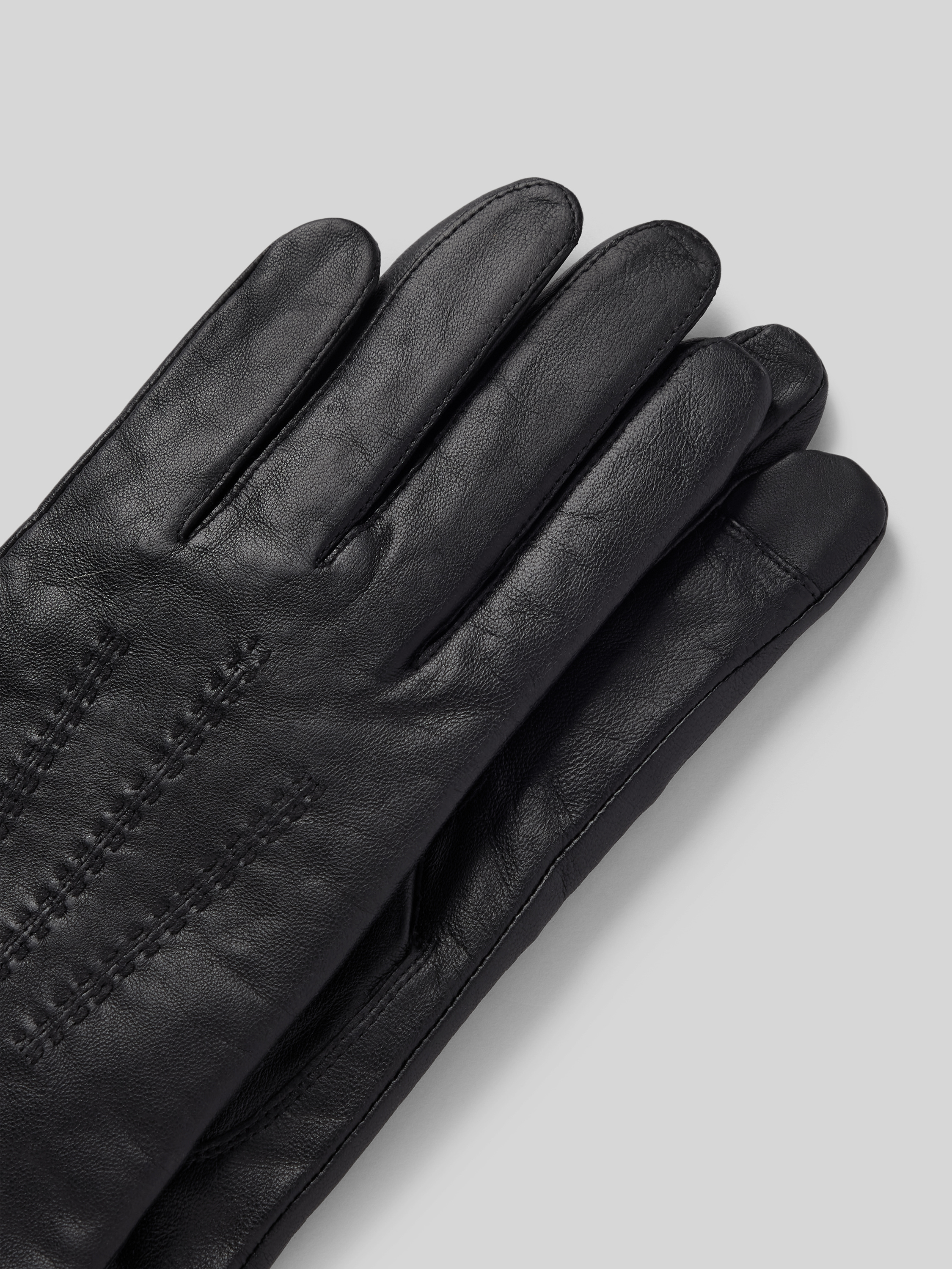 BOSS Handschuhe aus Lammleder mit Label-Detail Modell 'Hainz' (black)  online kaufen