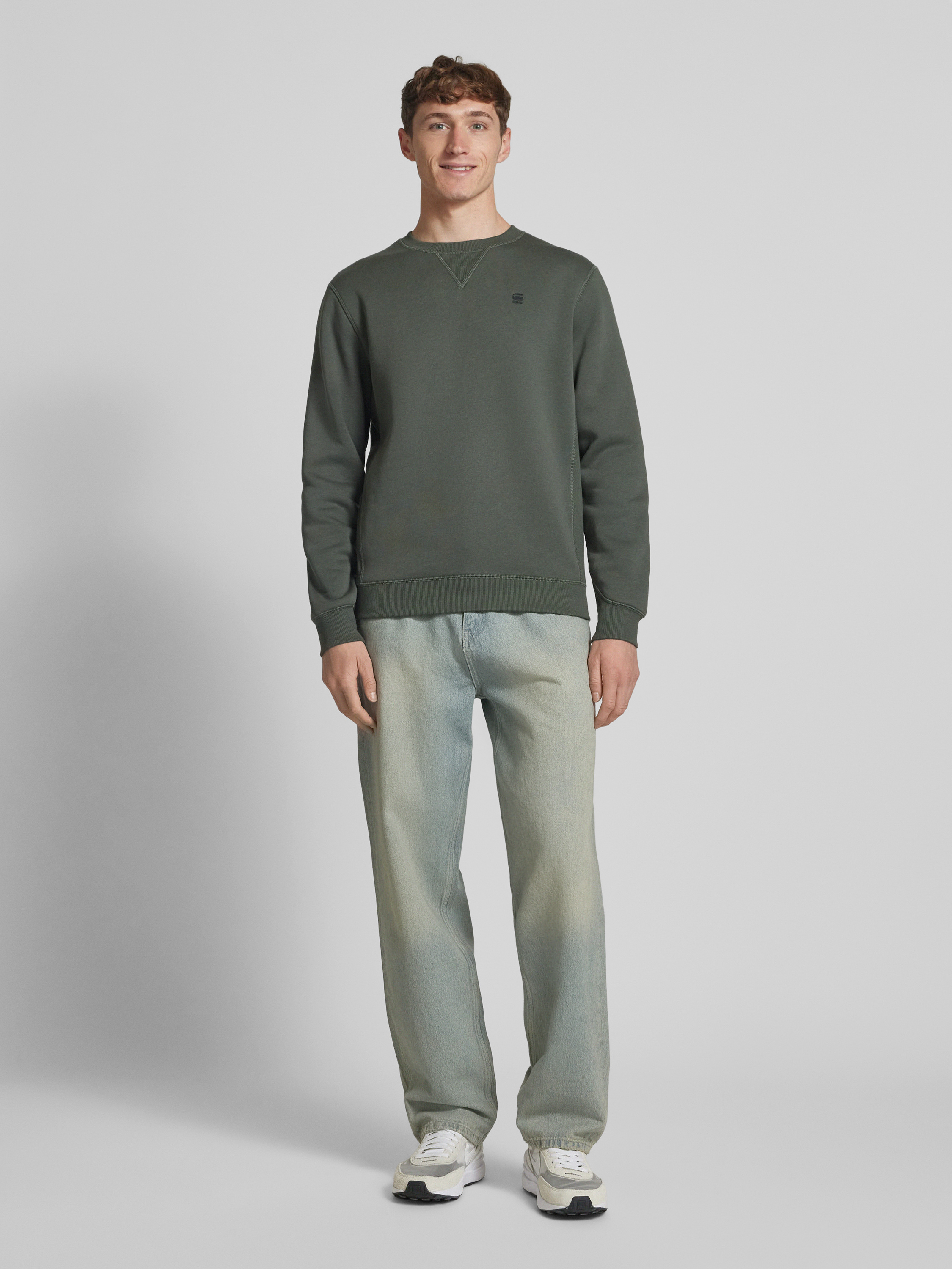 G-STAR G-script Logo R Sweat Heren Sweater - Casual & Comfortabel