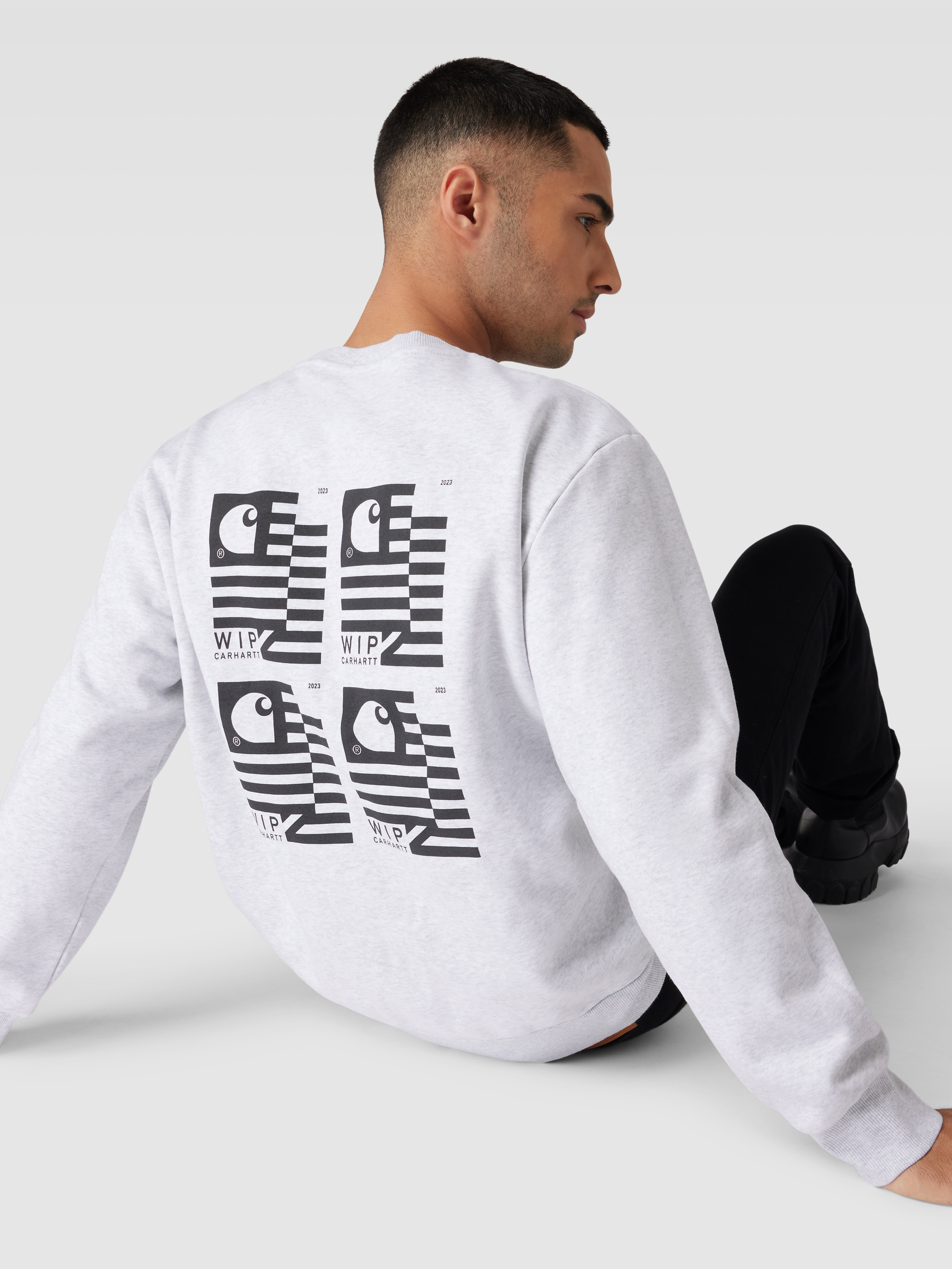 Carhartt Work In Progress Sweatshirt mit Label-Print Modell 