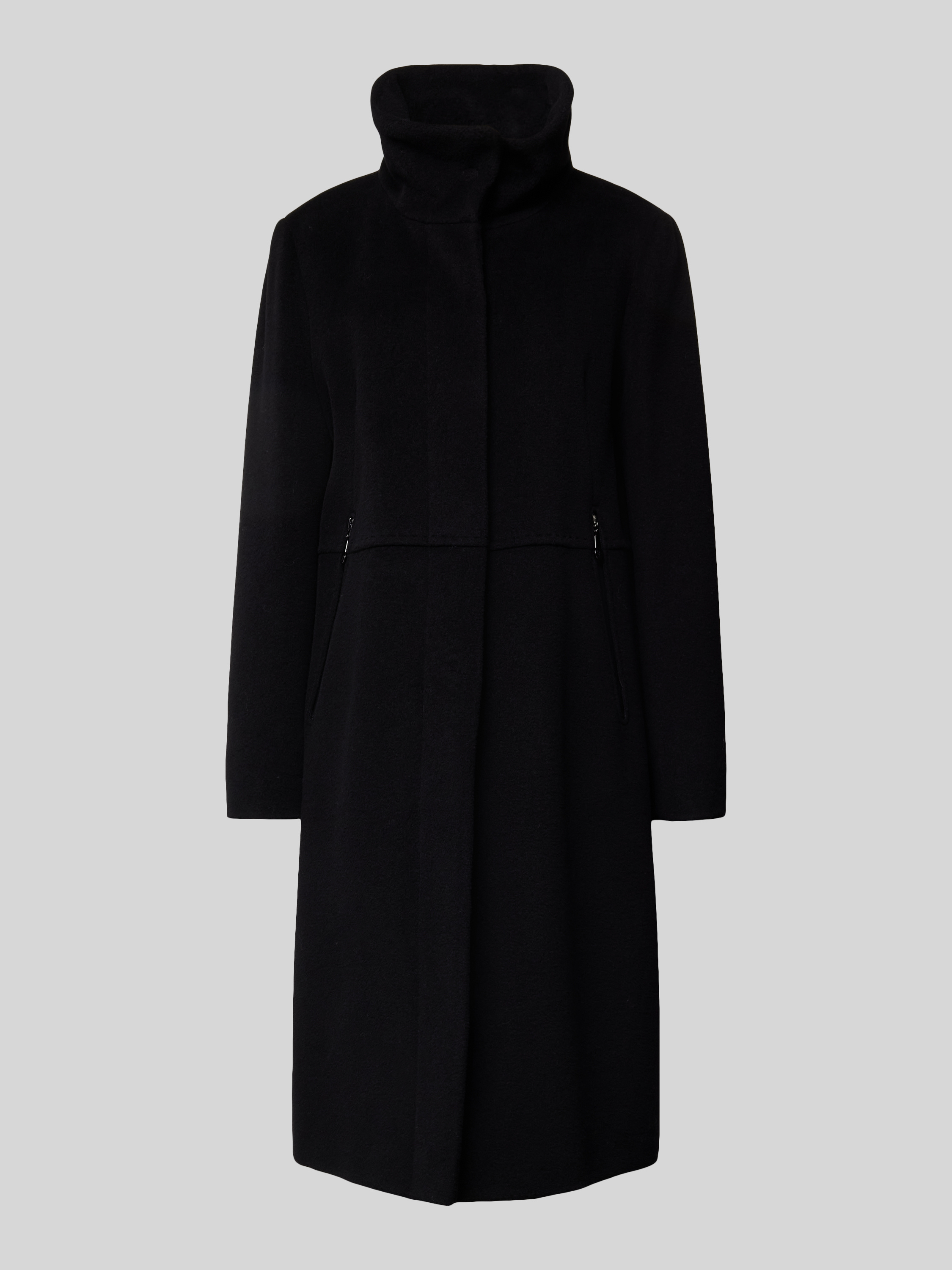 SAINT JACQUES Mantel aus Schurwolle mit Stehkragen (black) online