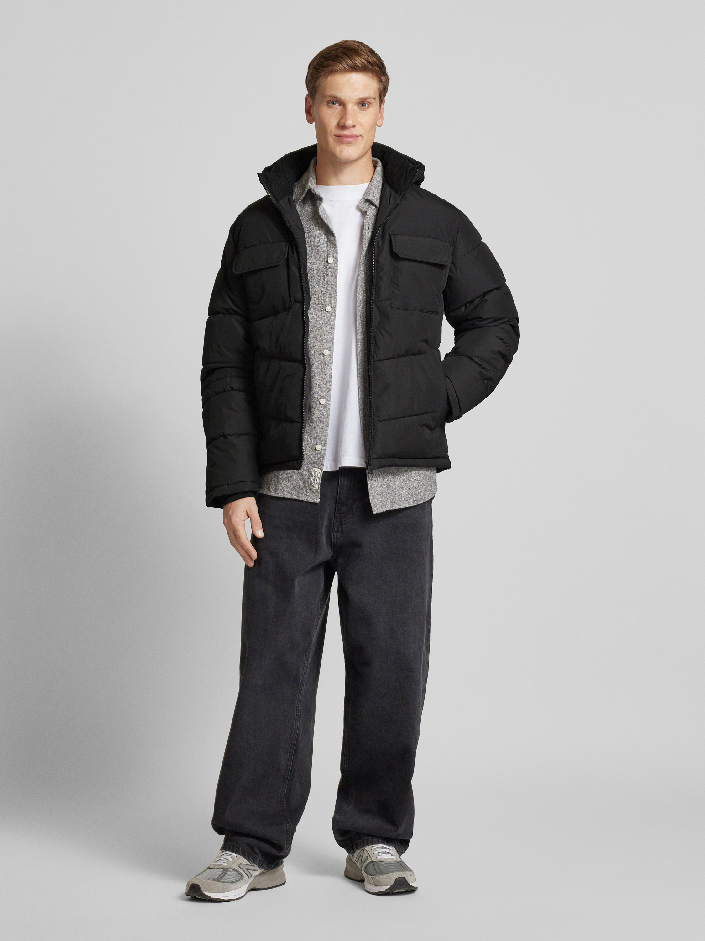 Jack & Jones JJGLOBAL PUFFER JACKET - Winterjas - moonbeam/crème