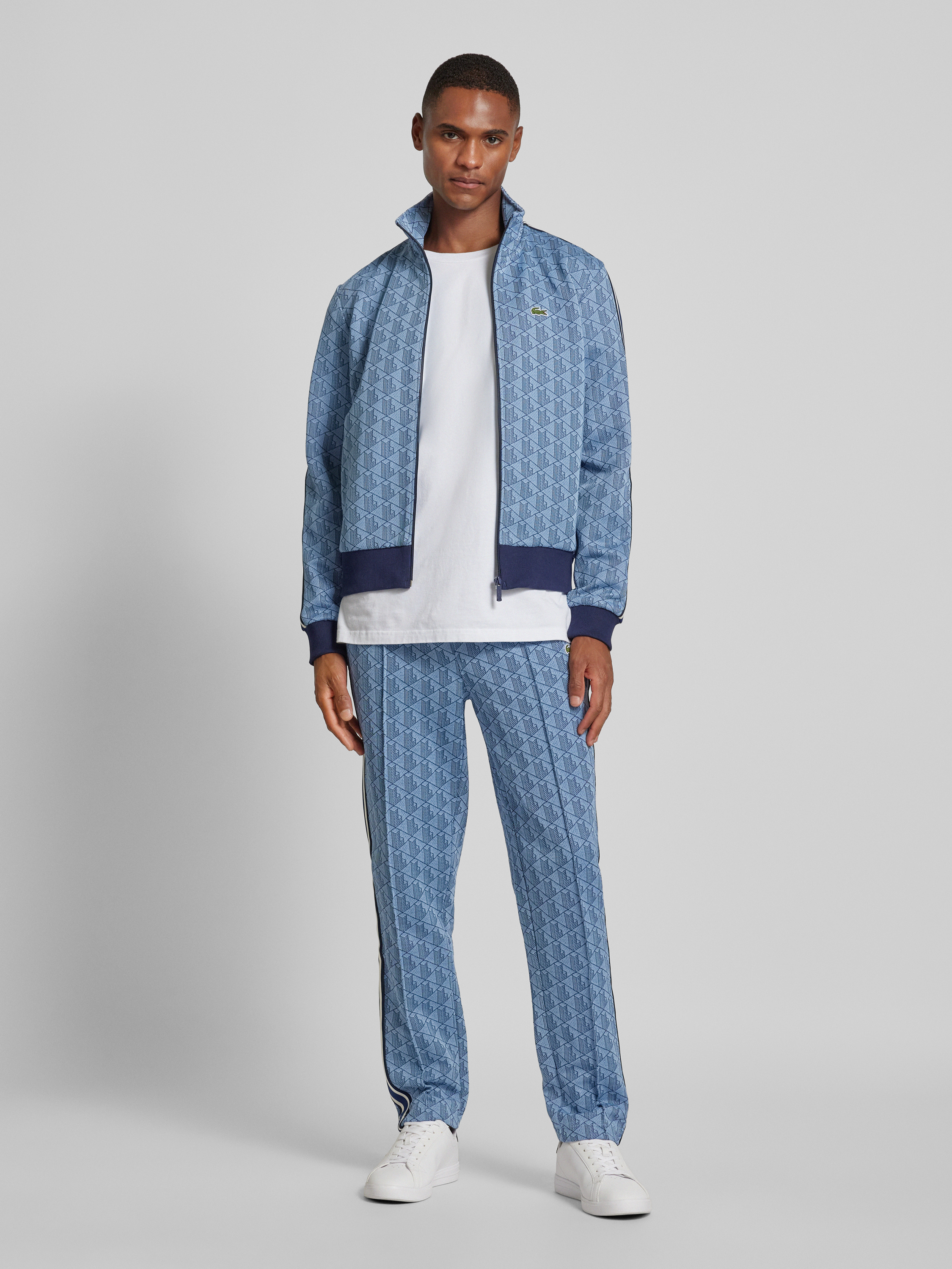 Srmcc Lacoste Sweatjacke mit Stehkragen (hellblau) online kaufen