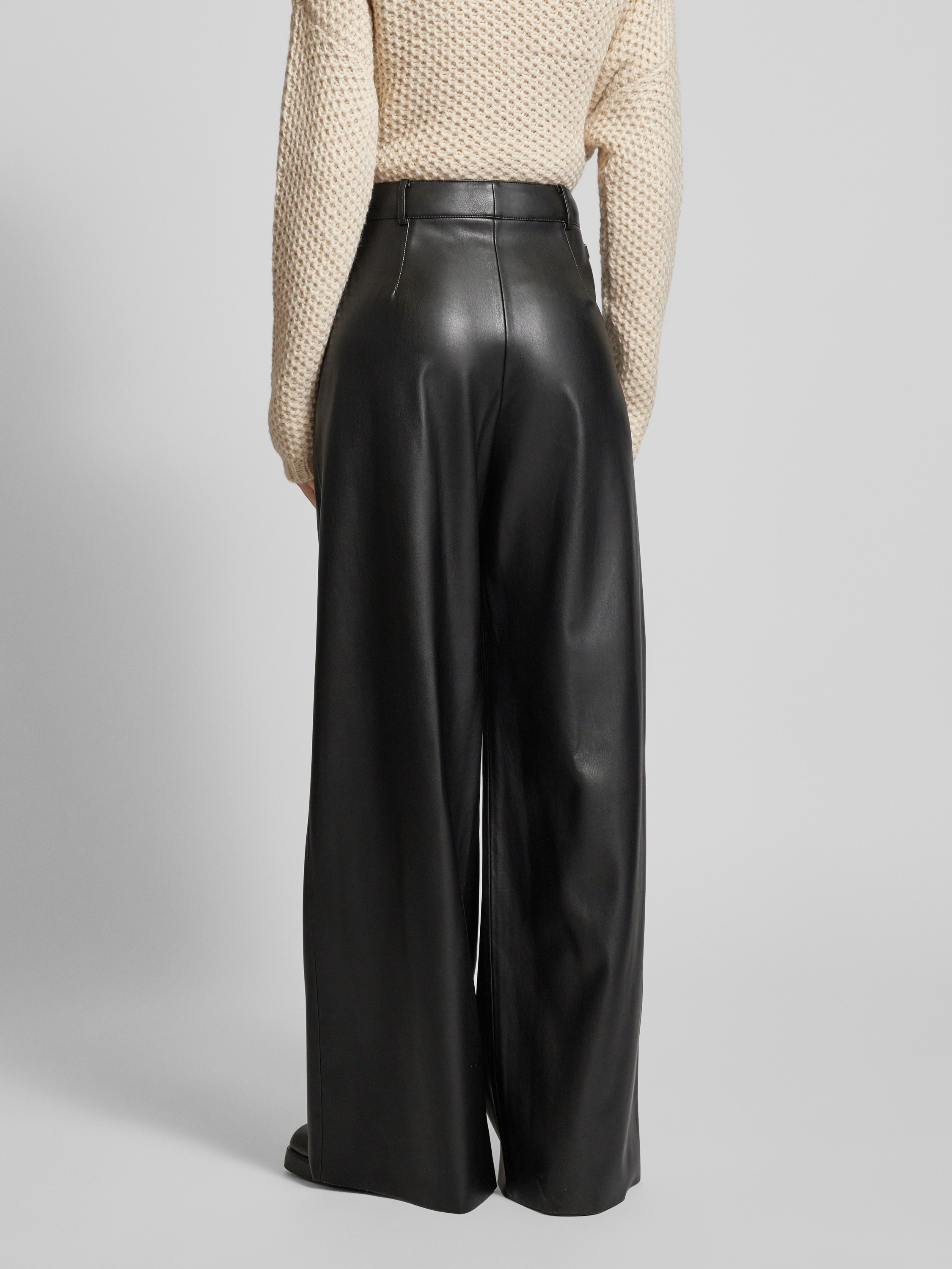 Hawine HUGO Straight leg broek in leerlook, model 'Hawine' in zwart online ...