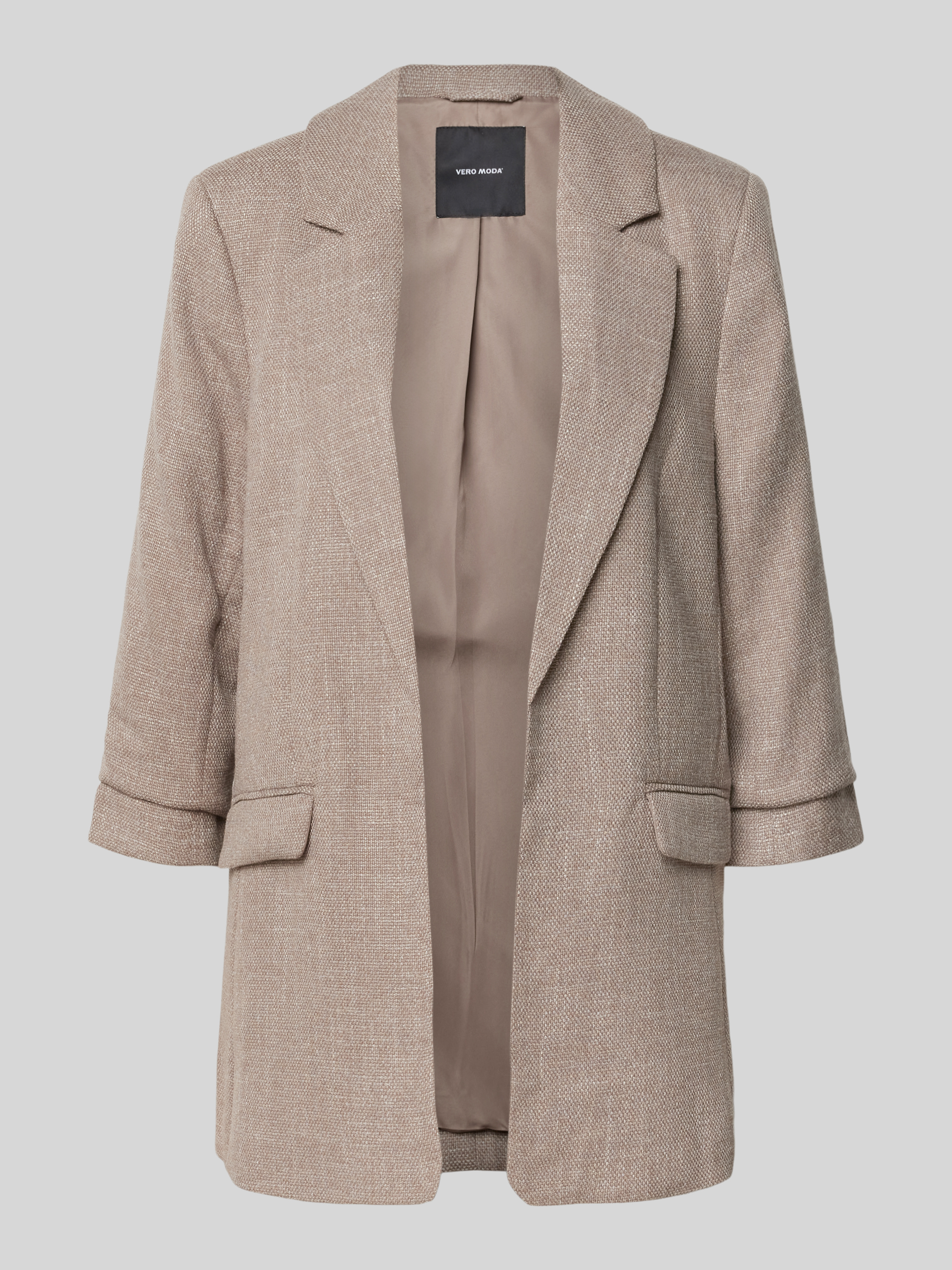 Vero Moda Regular fit lange blazer met viscose, model 'FRIDA' in zwart