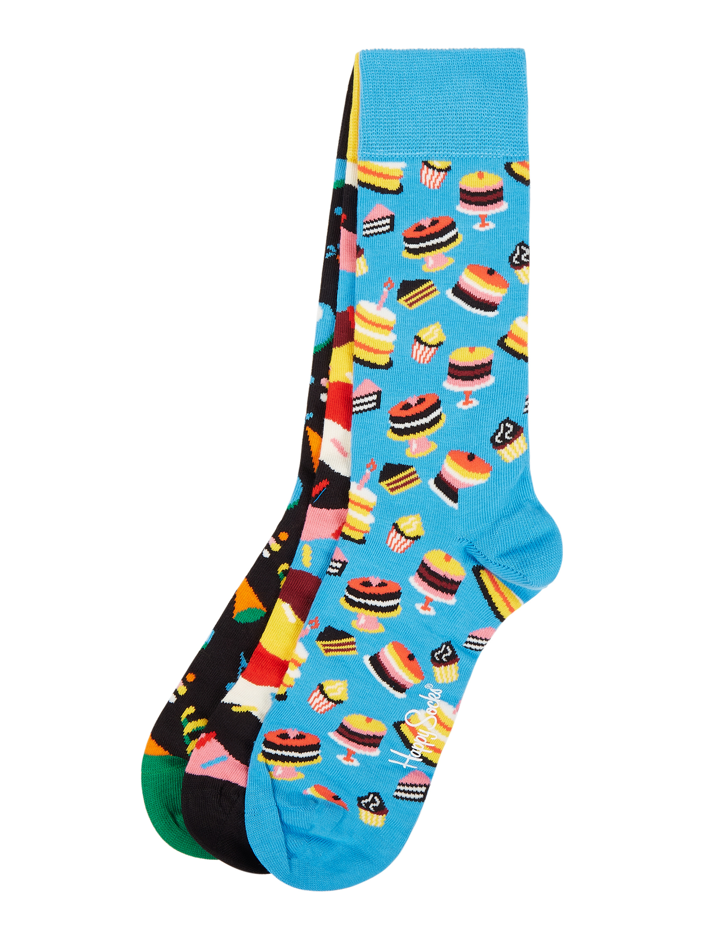 Happy Socks 3er Pack Unisex Socken – Weiche Baumwolle, Verstärkte Ferse & Bunte Designs