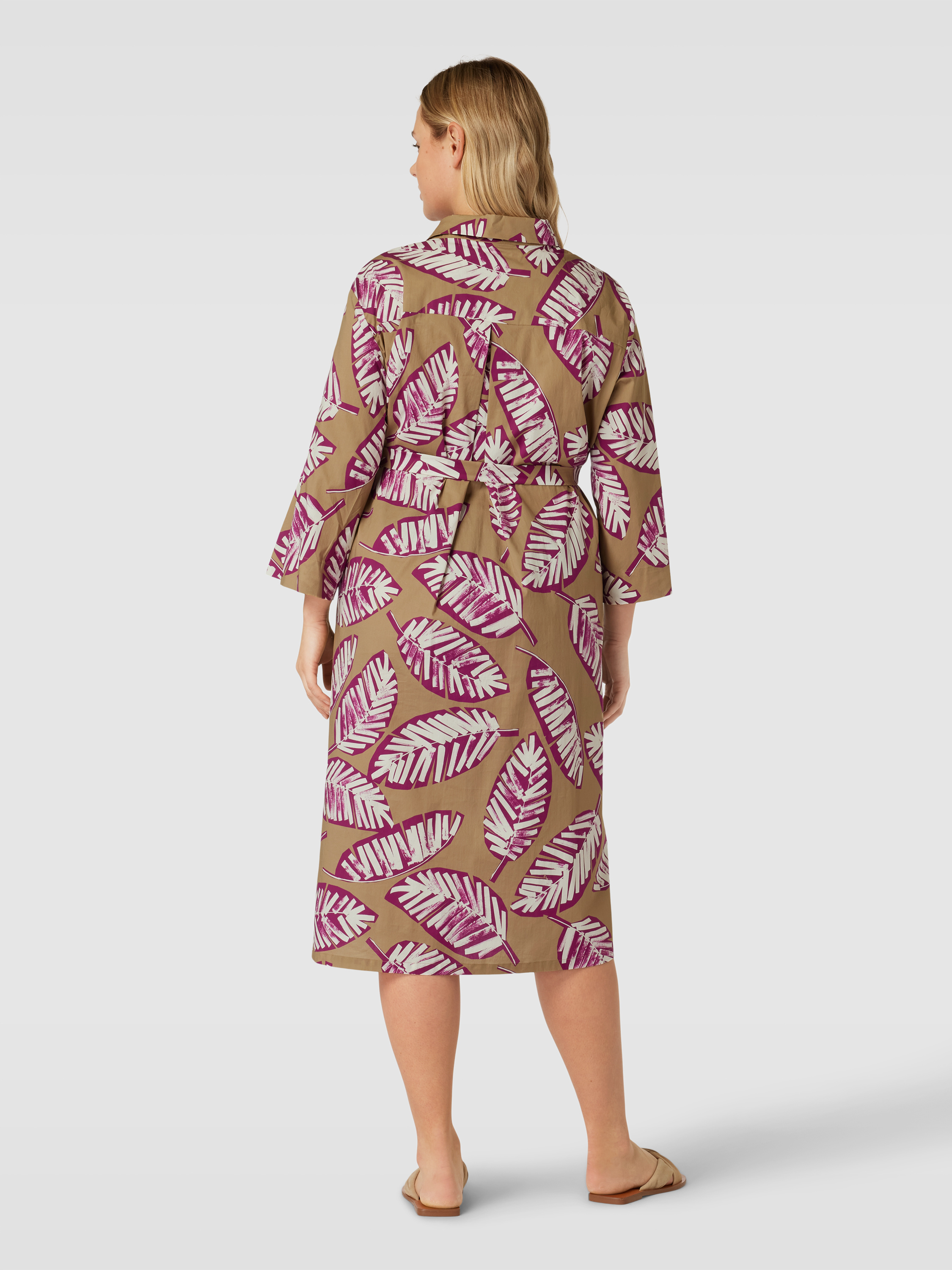 Marina Rinaldi Blousejurk met bloemenmotief all-over, model 'DANESE' in ...