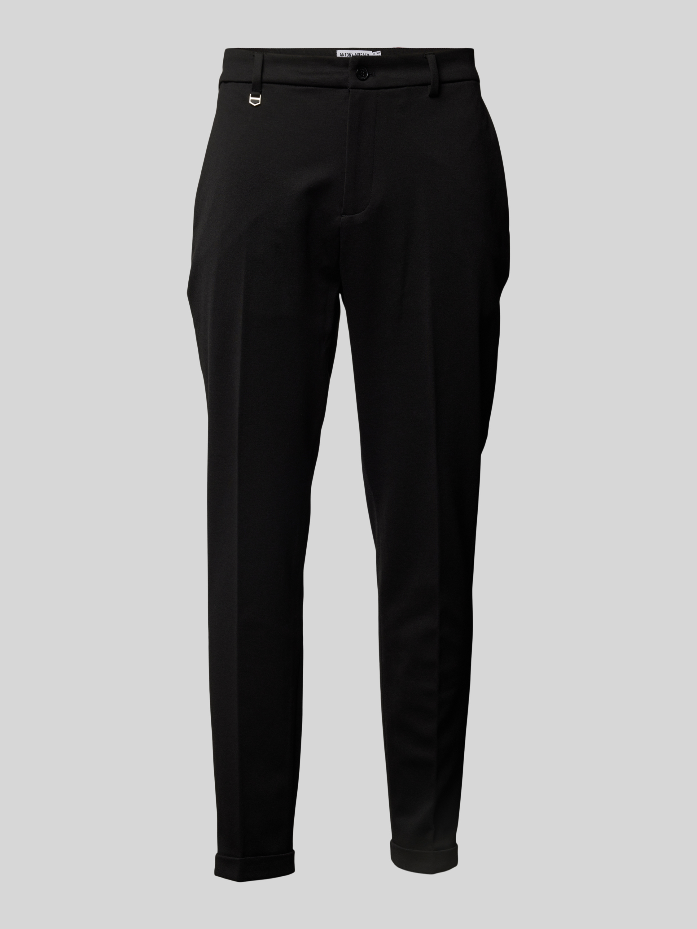 Antony Morato Super skinny fit pantalon met persplooien in zwart