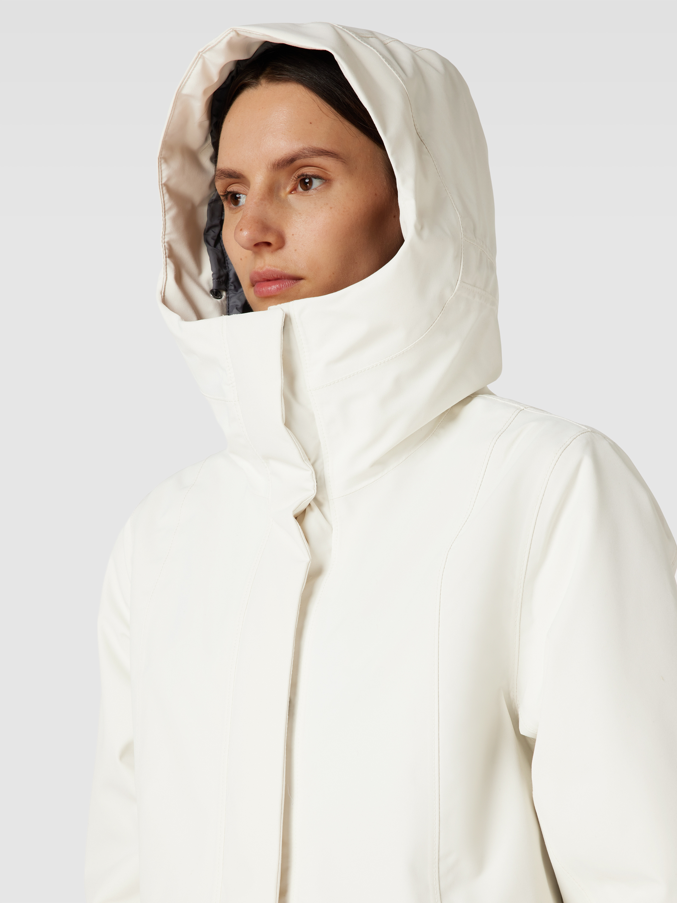 Veste Parka Femme Didriksons Storm System Taille L (40) Blanche - Imperméable, Isolée, Capuche - Occasion Parfaite