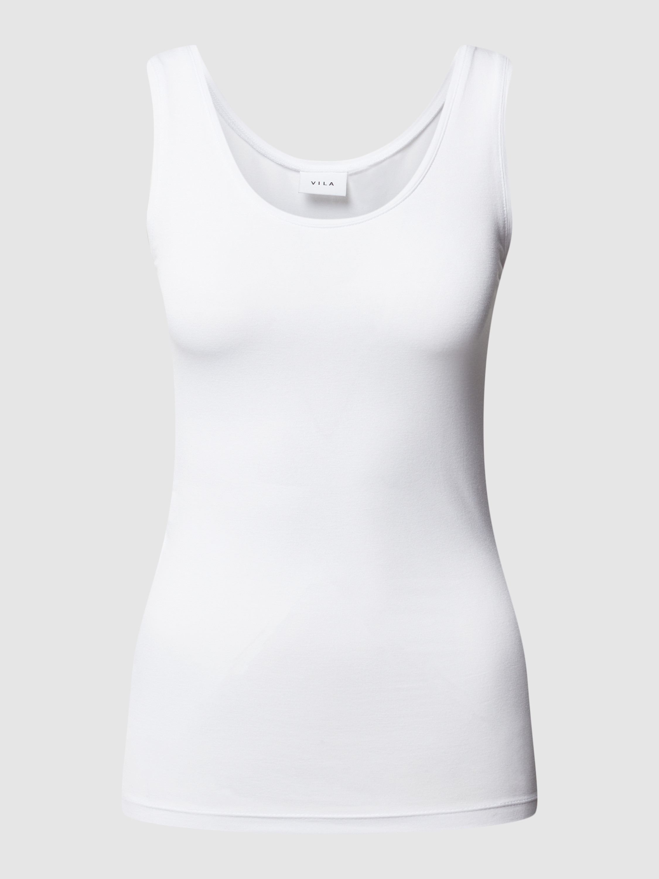 VILA Damen Vidaisy T-Shirt Mit Rundhals – Figurbetonter Schnitt, Lang, Aus Jersey