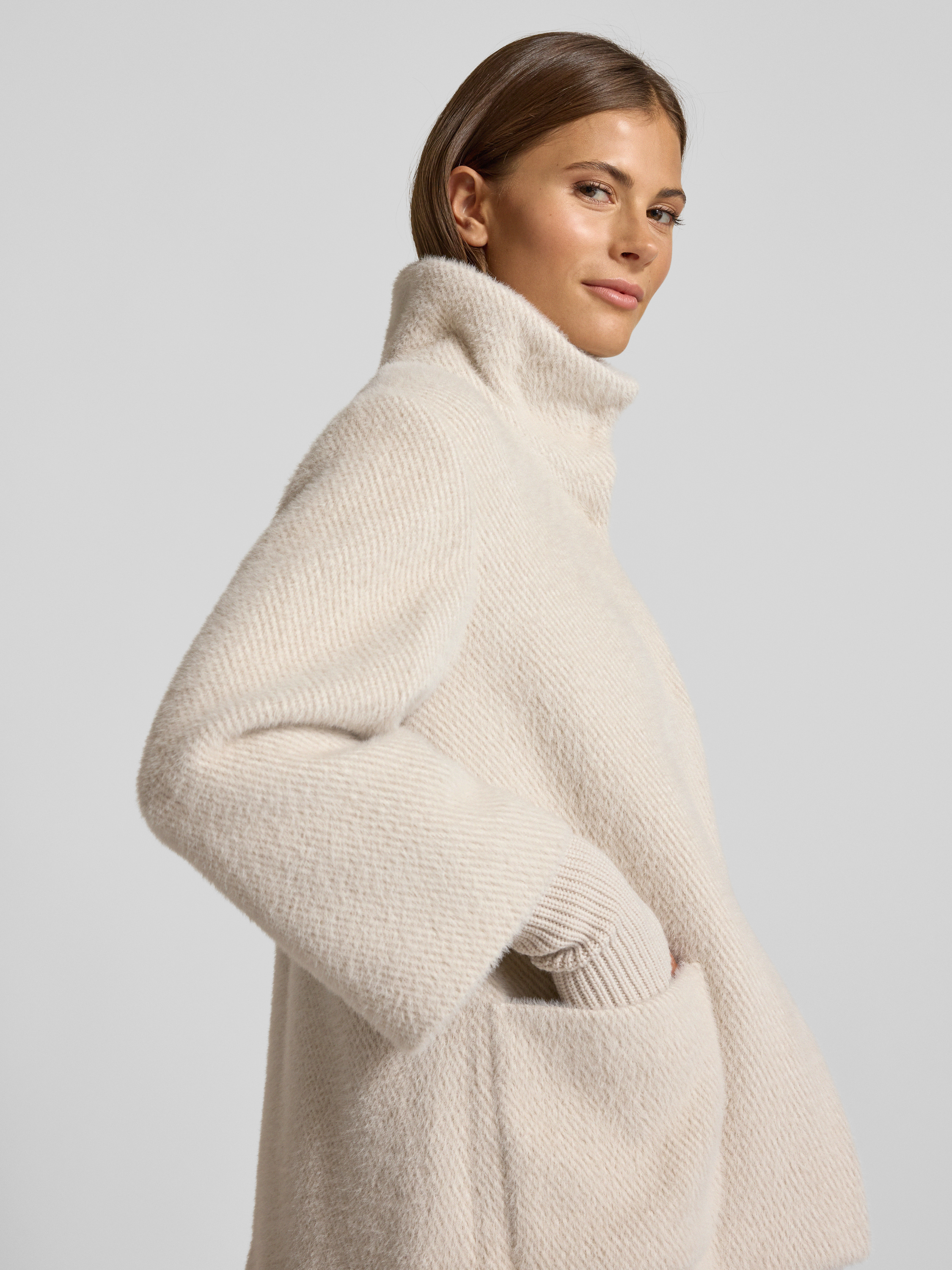 Nanxson Vrouwen bont beenwarmer Winter Bont Lange Laars Manchetten Dekking (Grijs
