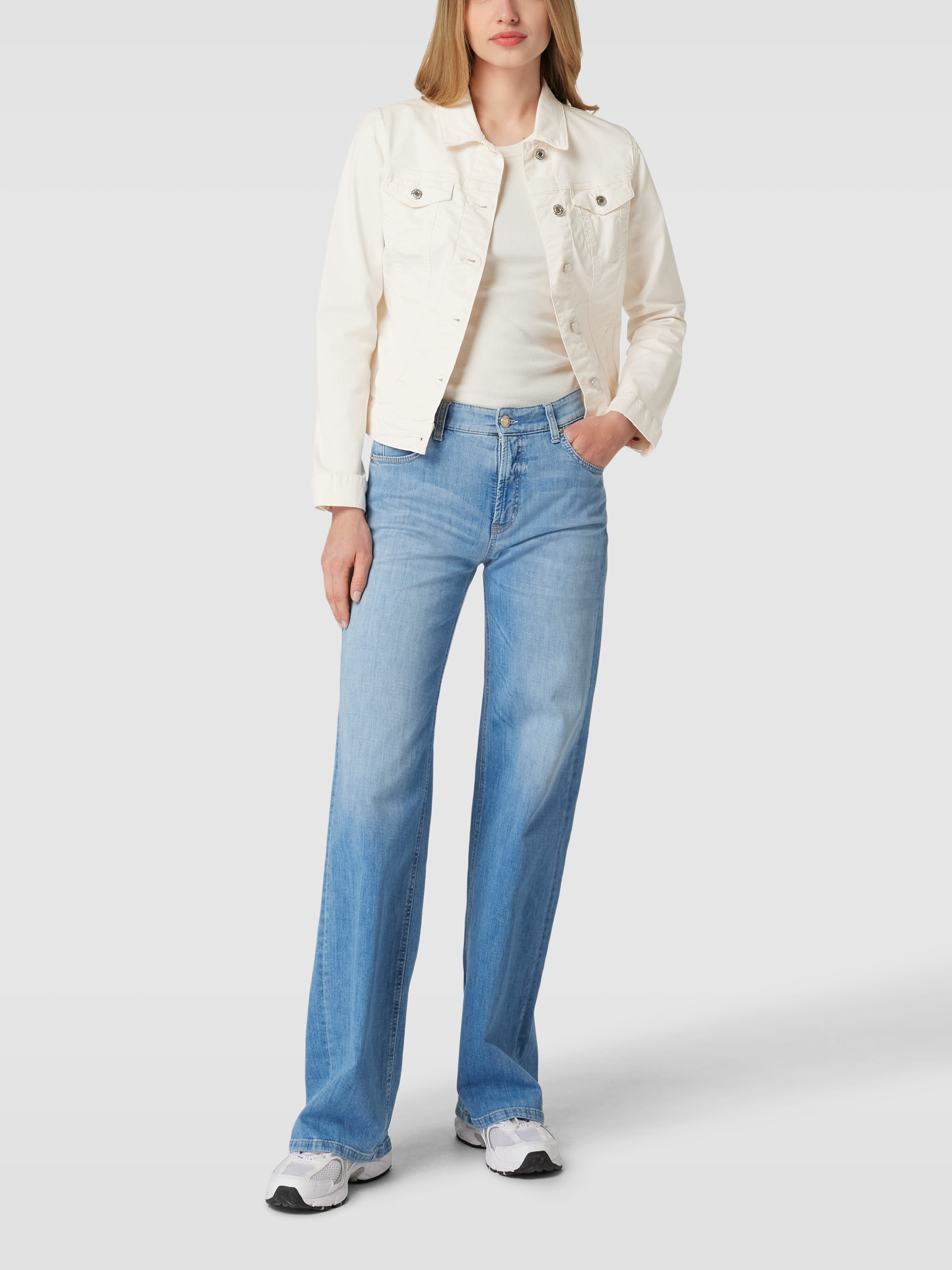 Mavi Jeans Jeansjacke mit Pattentaschen Modell 'DAISY' (weiss) online ...