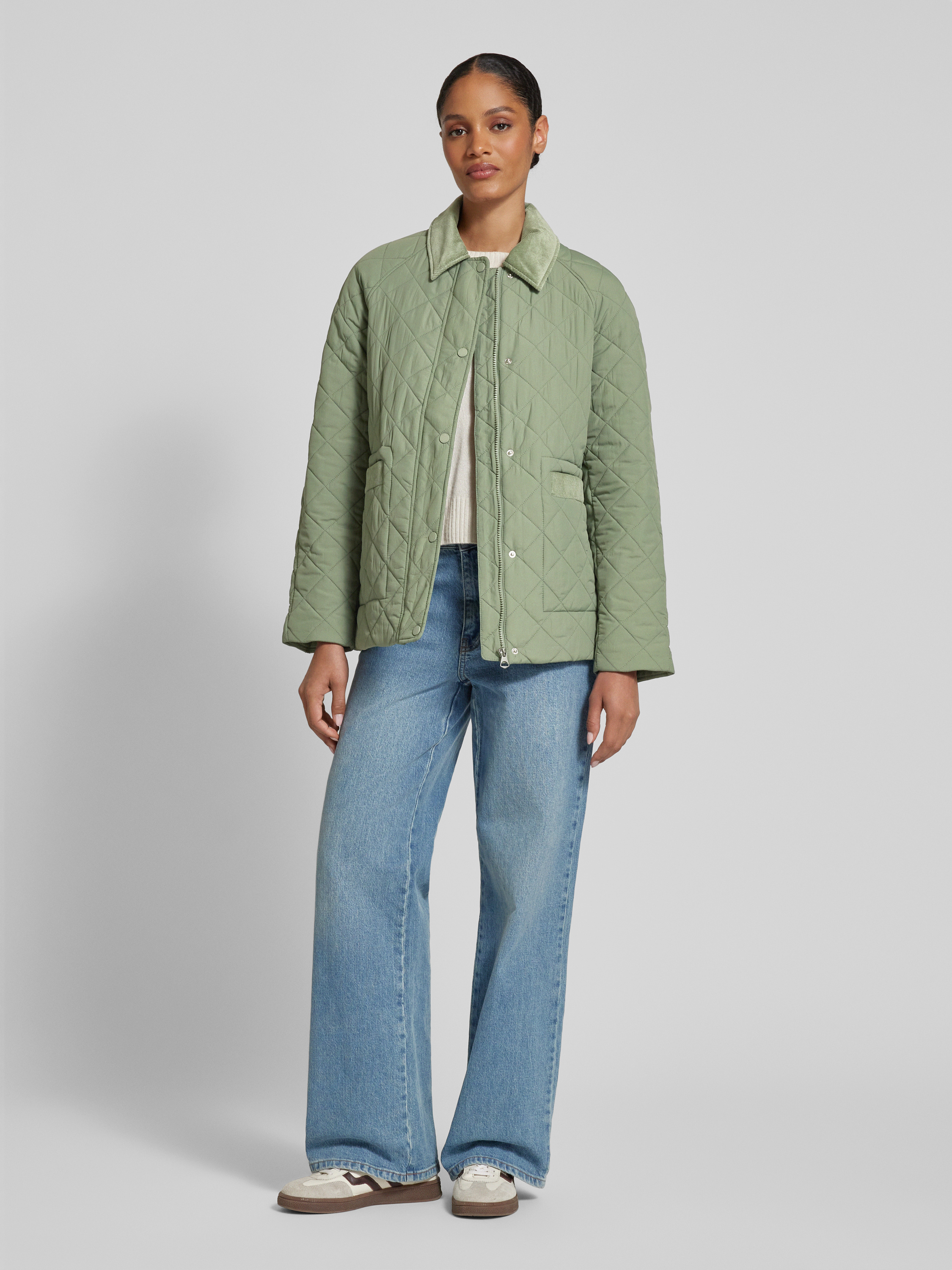 s.Oliver RED LABEL Relaxed fit gewatteerd jack met koorddetails in