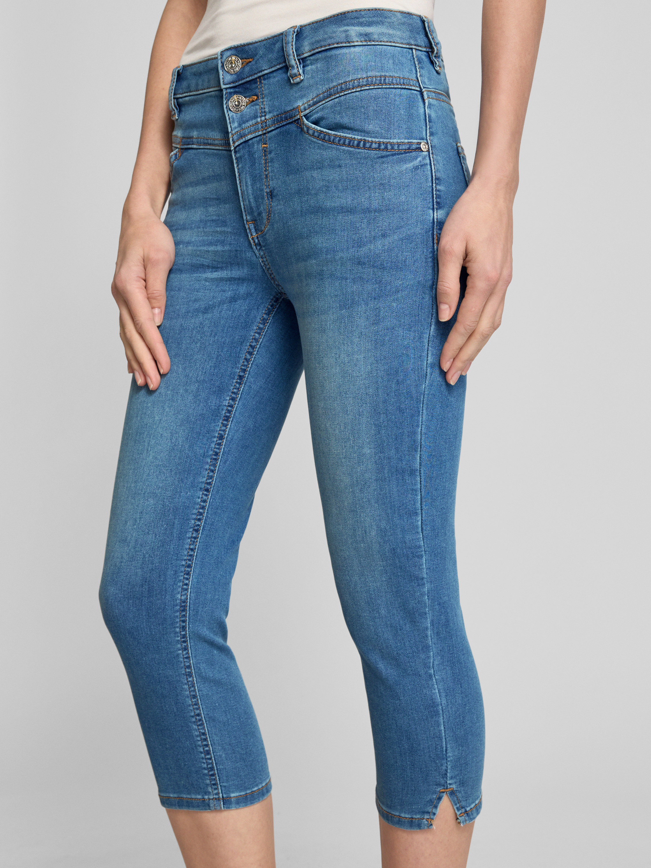 TOM TAILOR Damen Kate Capri Jeans – Nachhaltige Slim Fit Jeans Mit REPREVE-Fasern