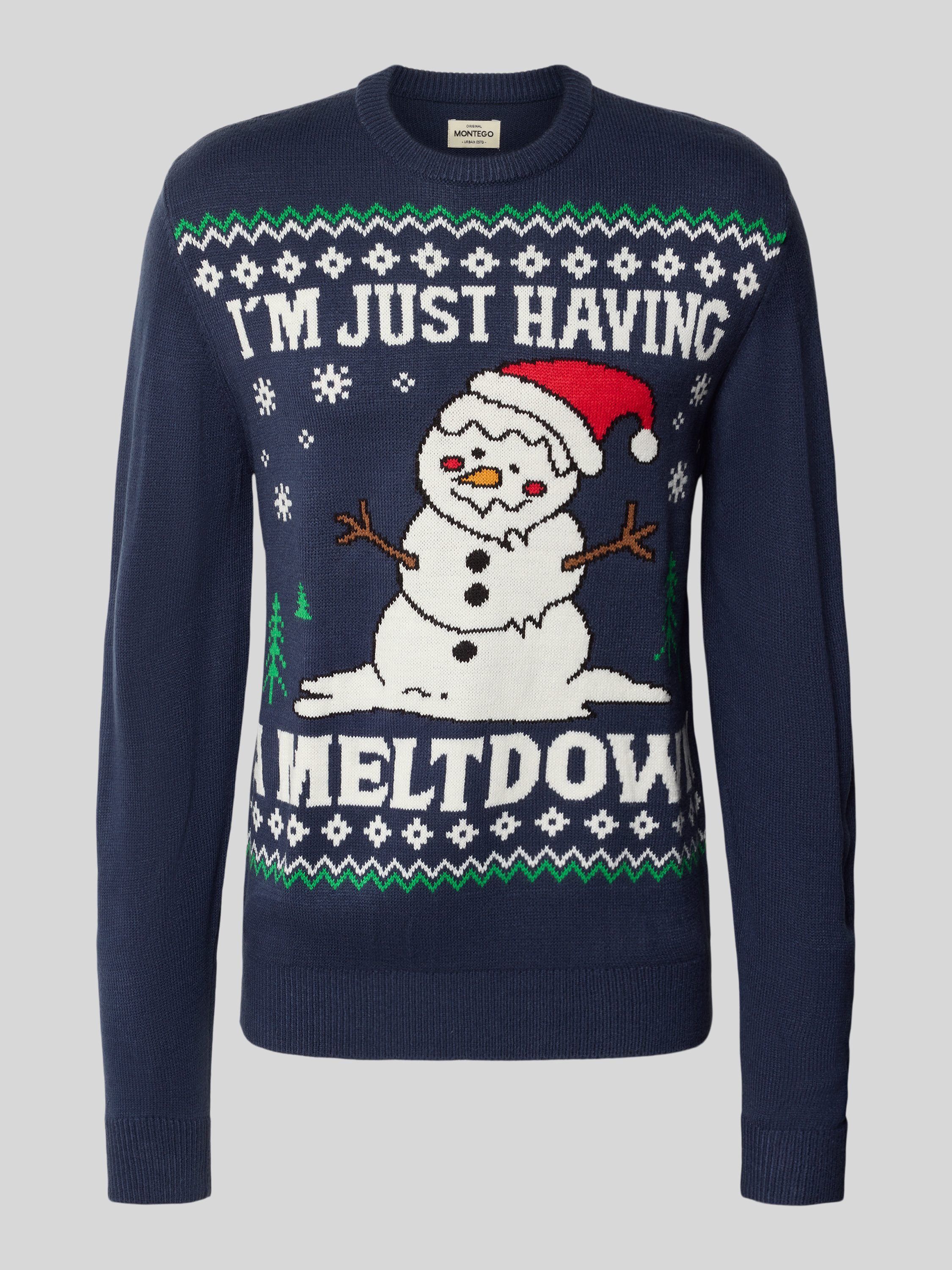 Gerippten Abschluessen Montego Rollkragenpullover Herren Montego - Main Image