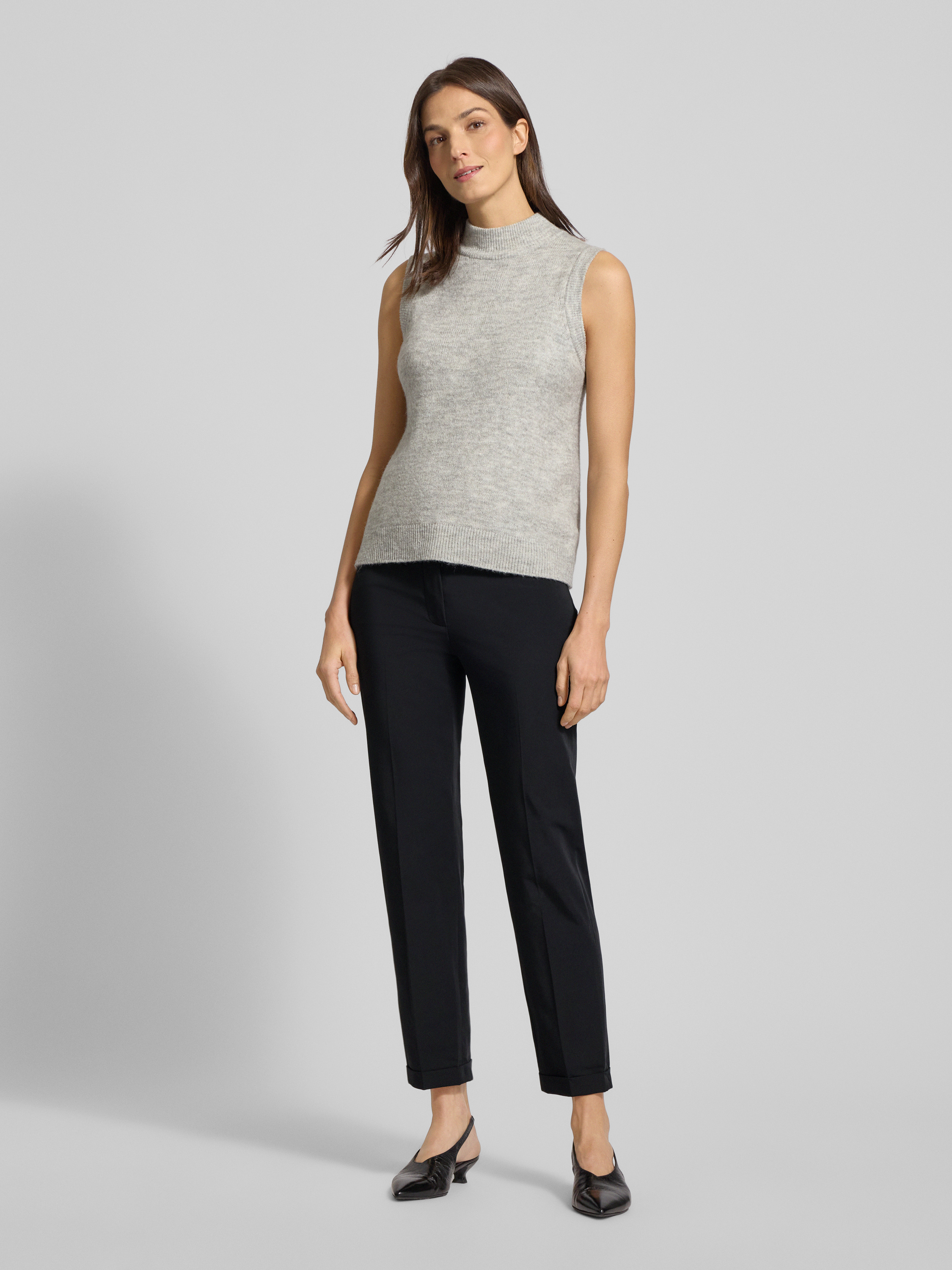 Raffaello Rossi Stoffen broek met stretch, model 'Ute' in zwart