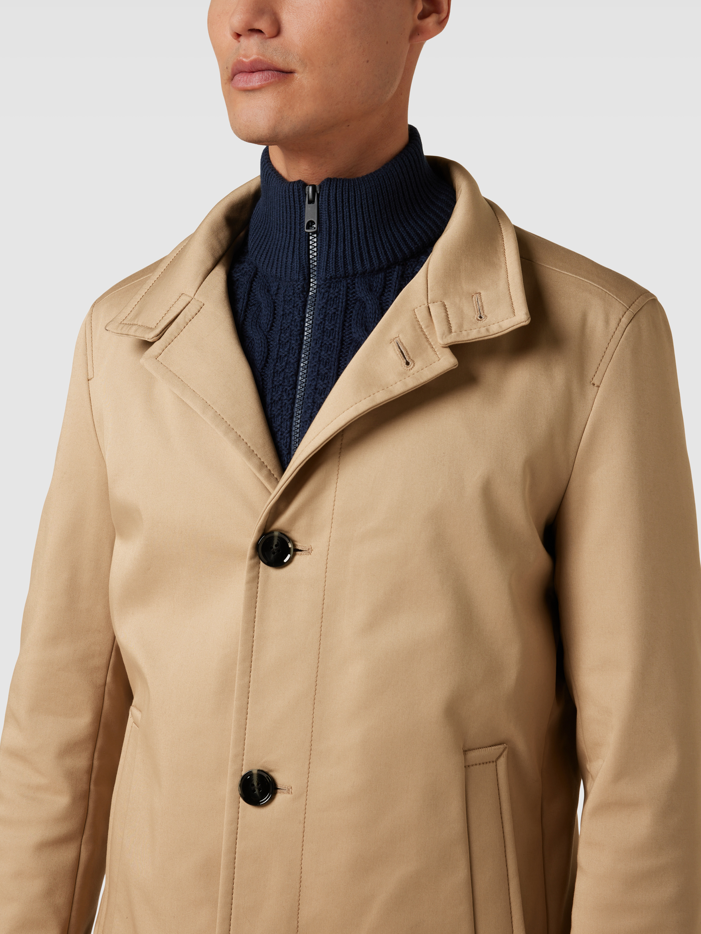 Strellson Mantel mit Stehkragen Modell 'Finchley (beige - Main Image