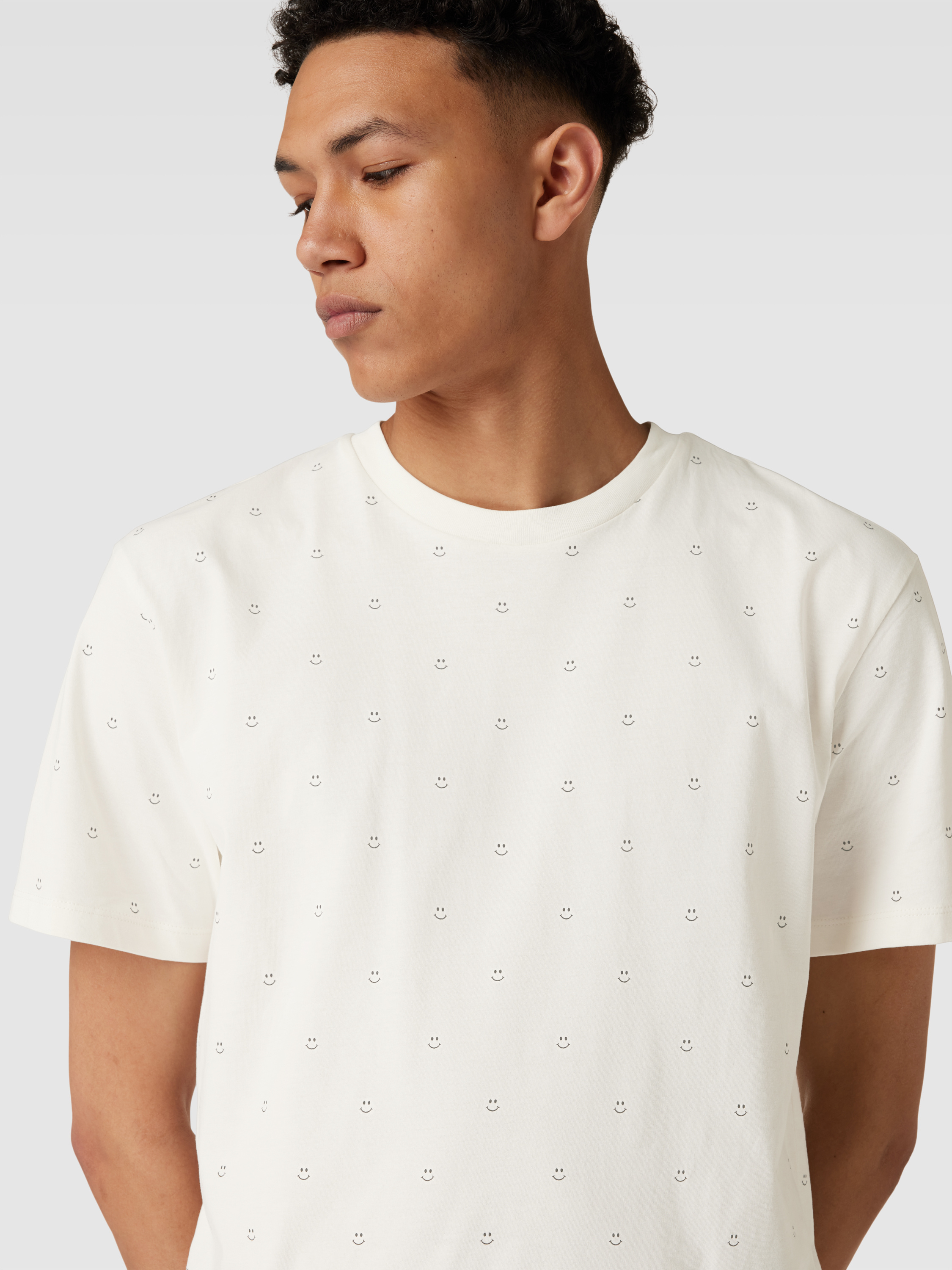 TOM TAILOR Denim Herren T-Shirt Mit Allover-Print - Regular Fit, Kurzarm, Aus Jersey