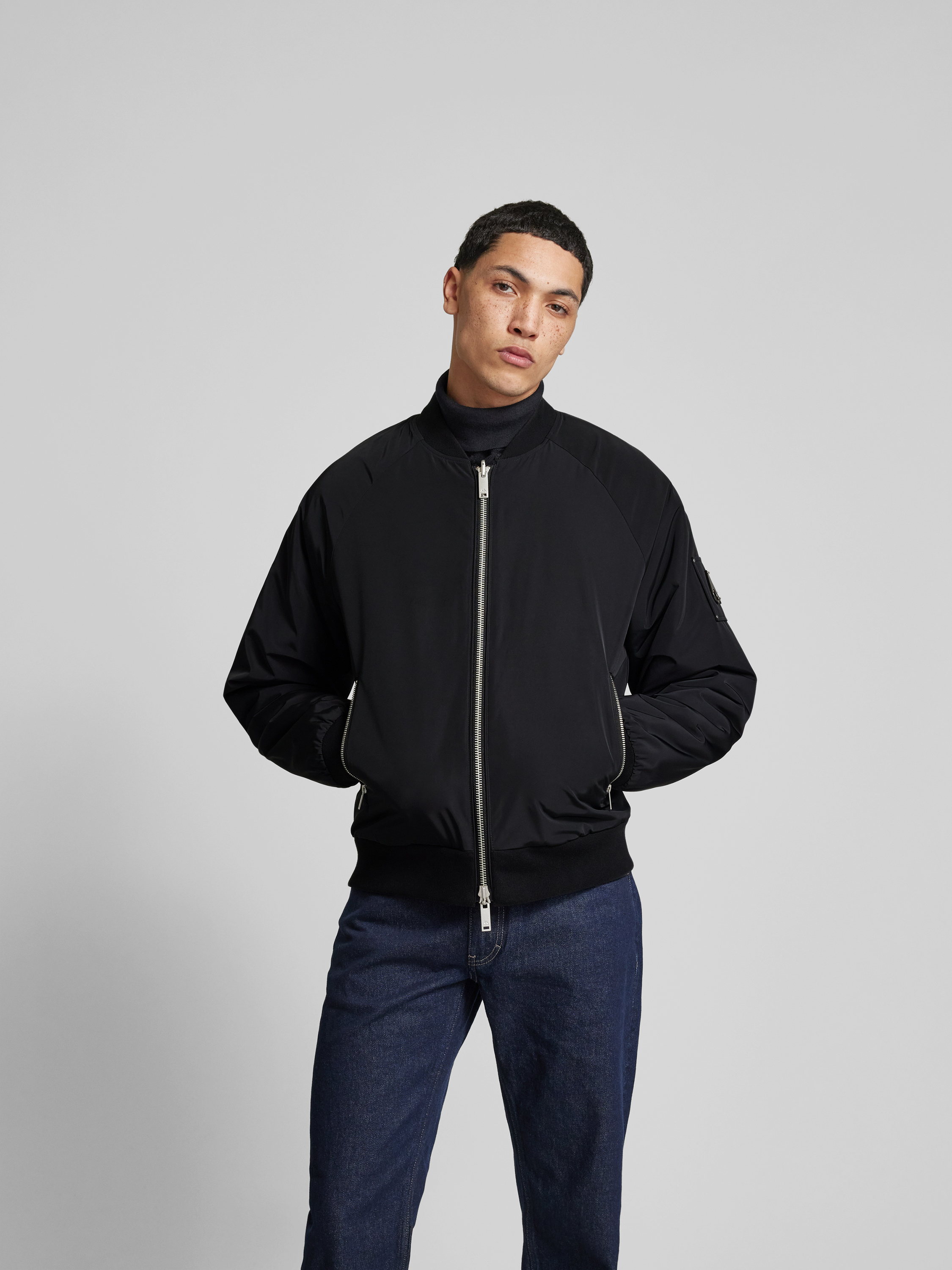 Schott Nyc Uniseks Bomberjacke Mit Langen Ärmeln Und Reissverschluss Laessig M Leichte Jacken 60300645