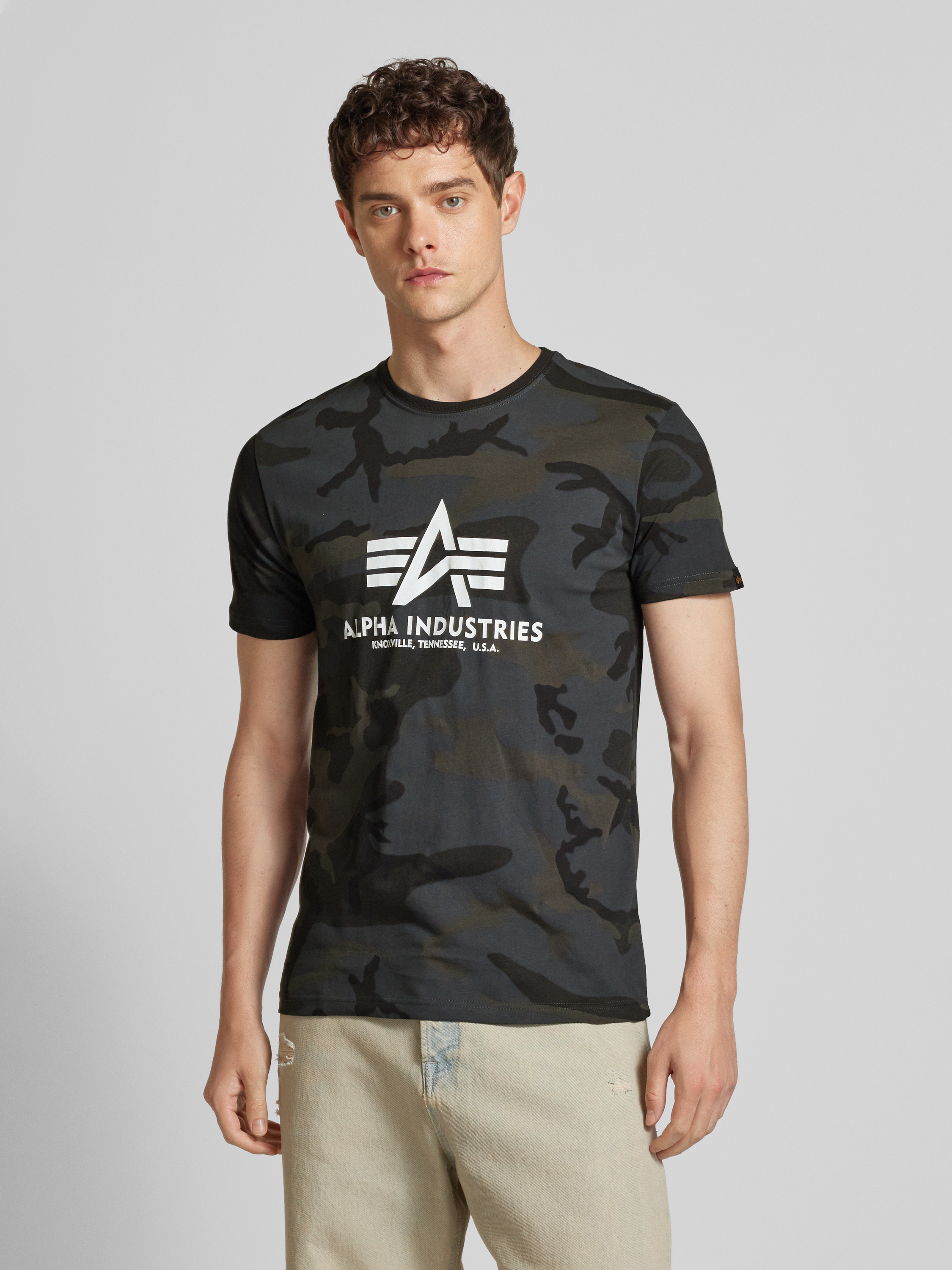 Alpha Industries Herren T-Shirt Alpha Label Tangerine, 25,50