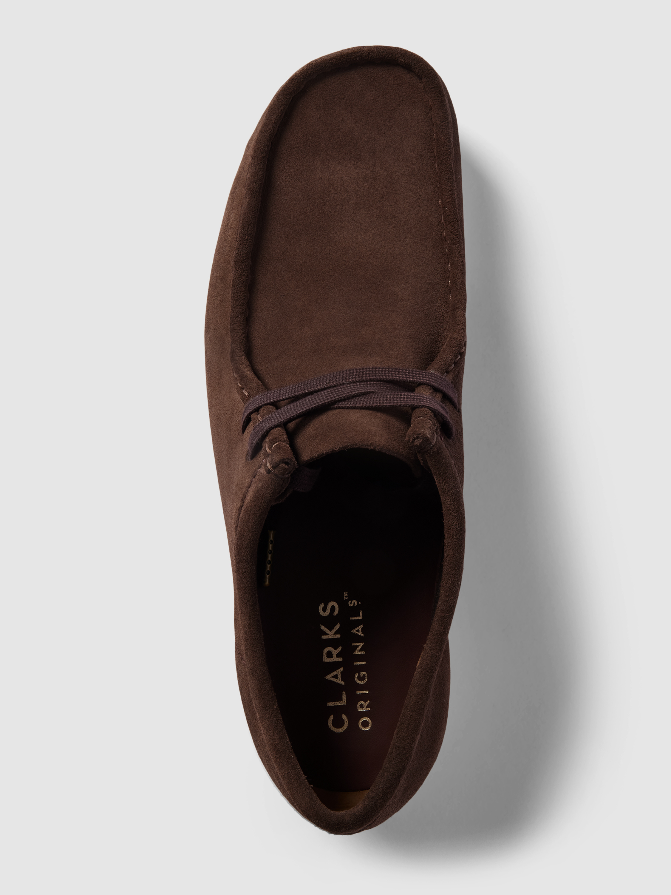 Kup online Clarks Buty sznurowane ze skóry model ‘WALLABEE’ (ciemnobrązowy)