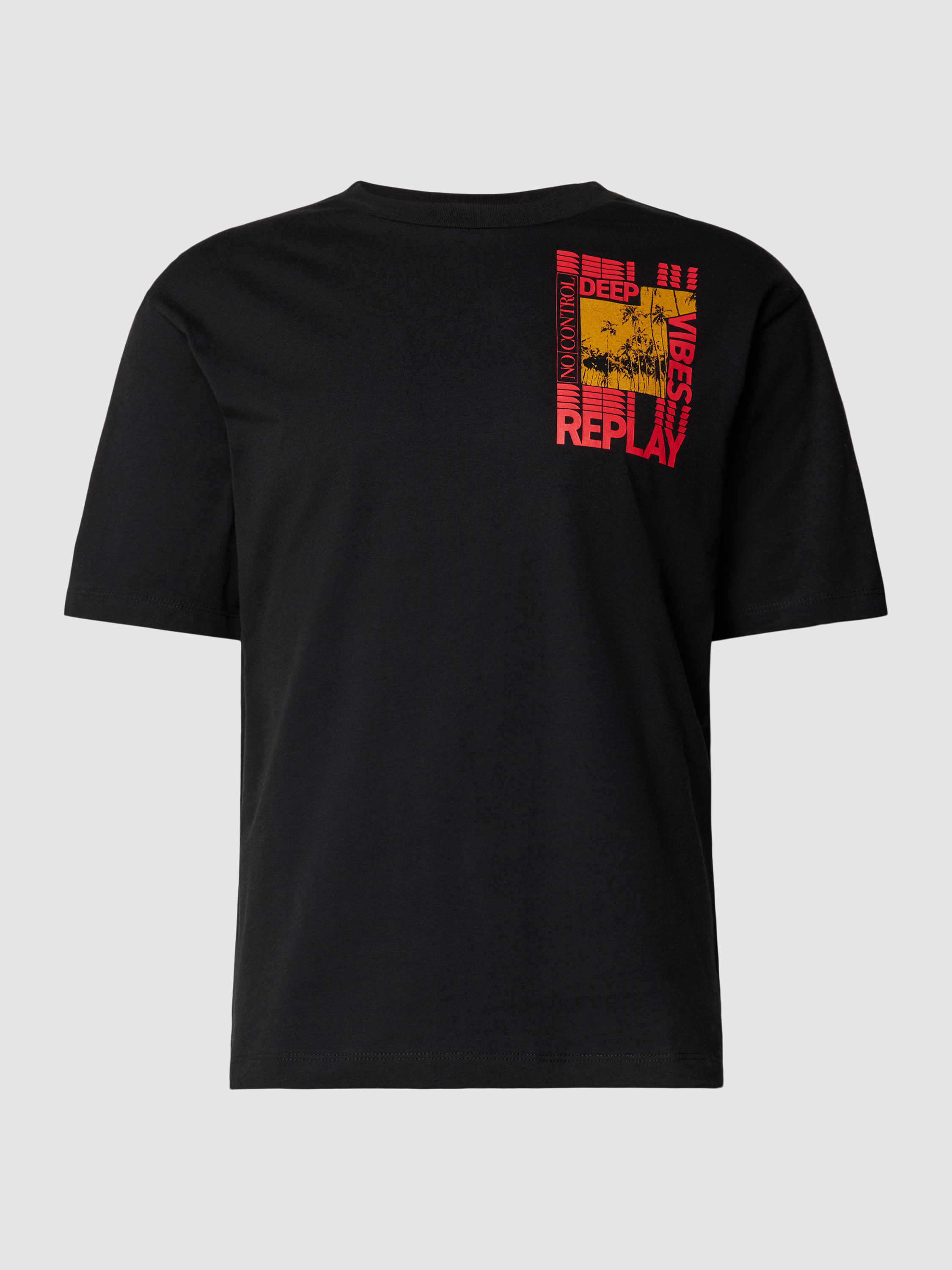 Replay Herren T-Shirt Aus Baumwolle – Rundhals, Kurzarm, Bequem & Lässig Mit Minimalistischem Print