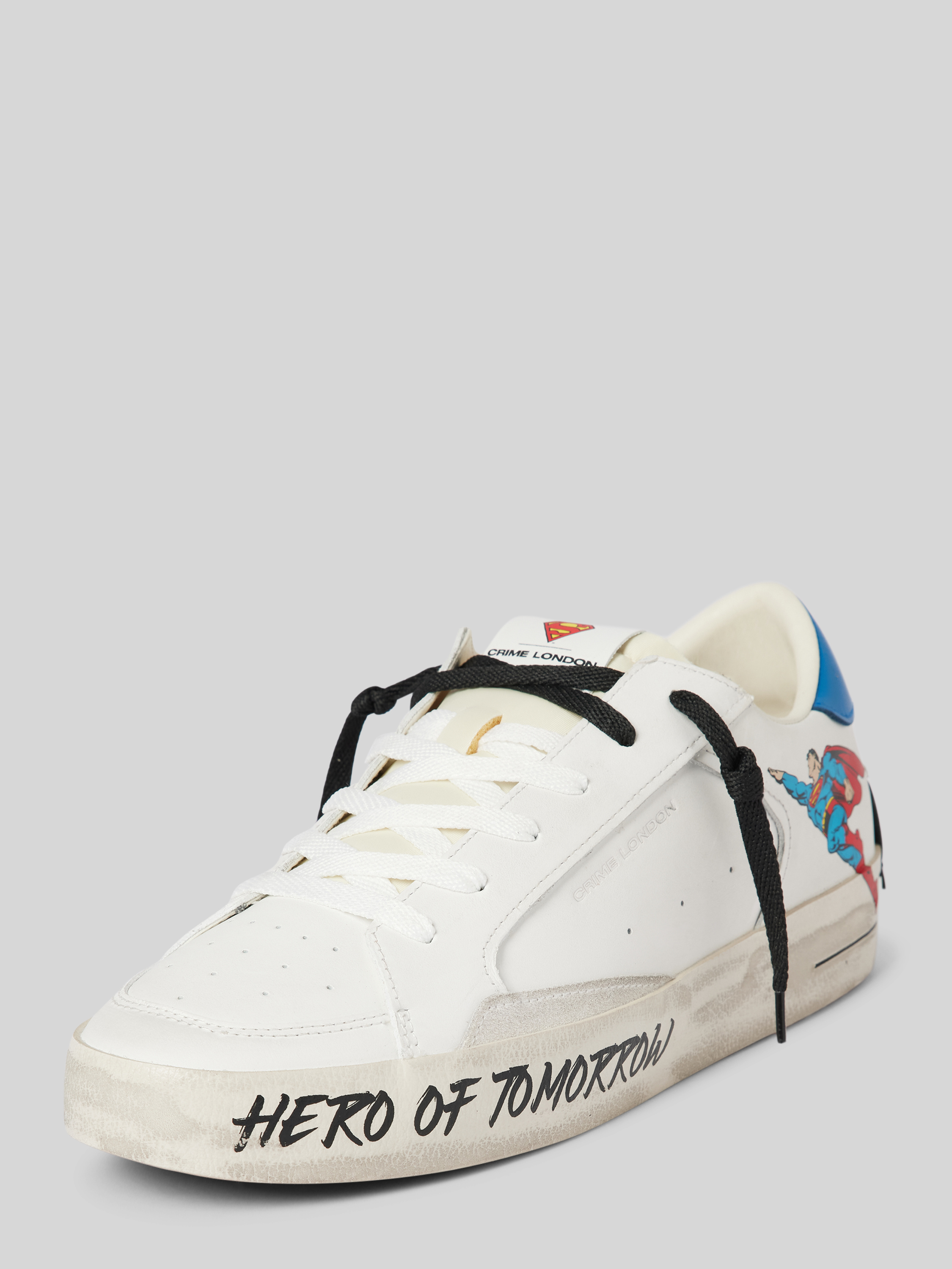 【関税&送料込】Crime London Sneakers CRIME LONDON Sneaker Uomo Distressed White Taupe Black