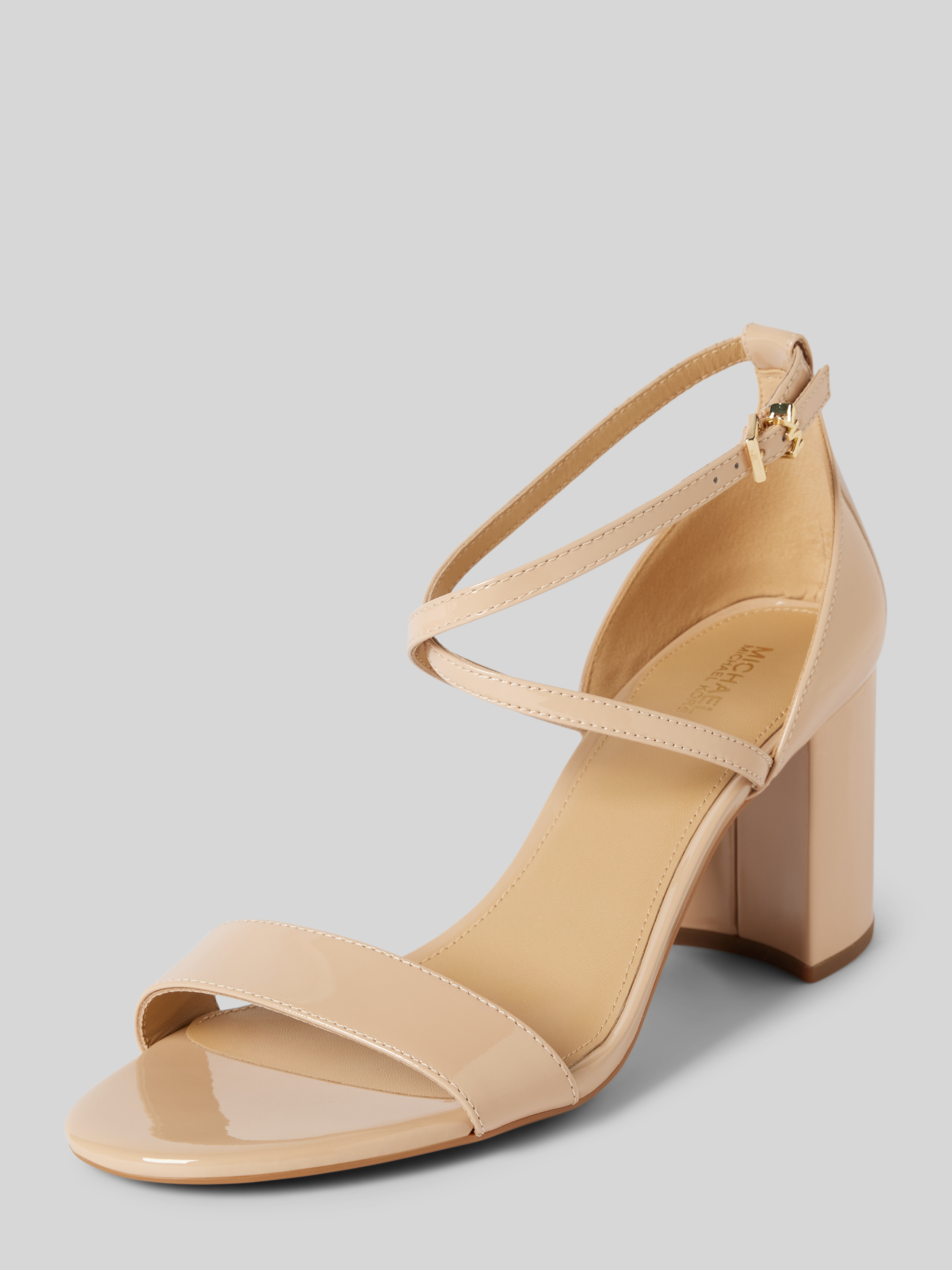 Beige Sandaletten Mit Blockabsatz