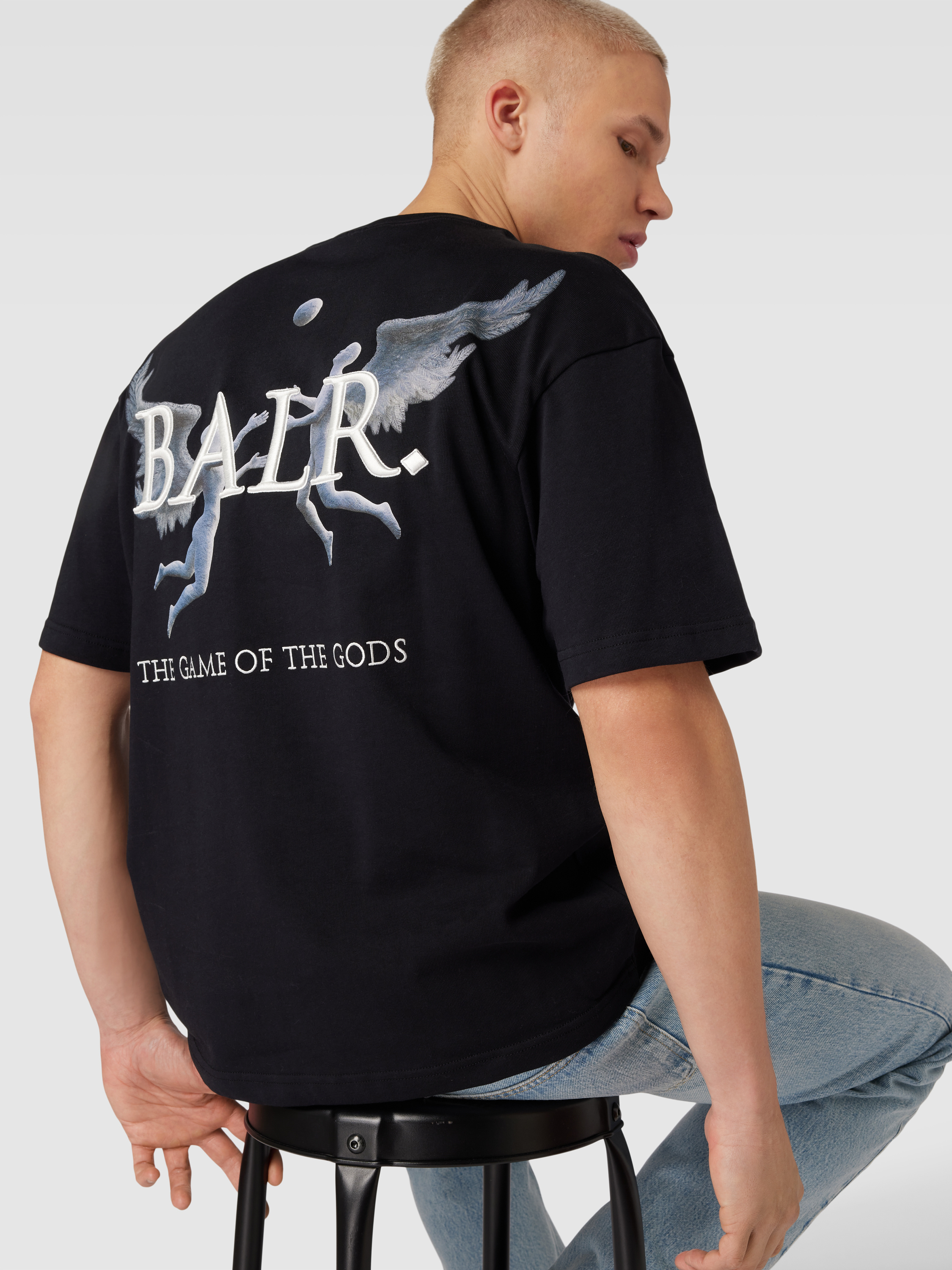 BALR. T-Shirt mit Label-Stitching Modell 