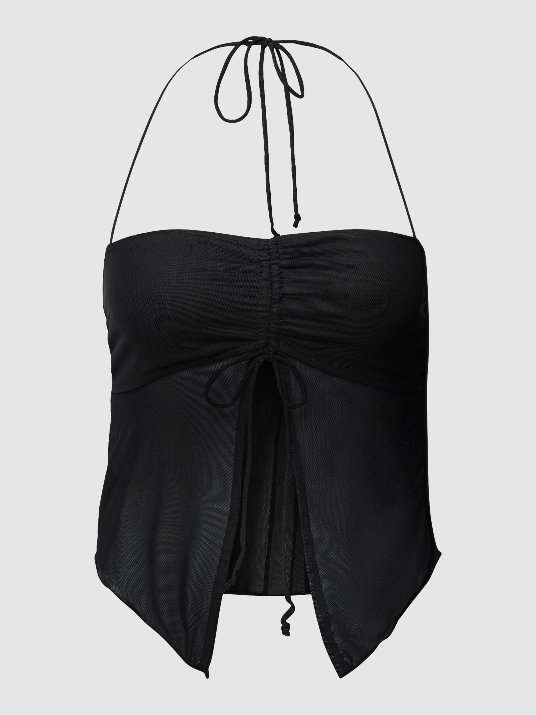 Dpm74 REVIEW Y2K Neckholder Crop Top (black) online kaufen