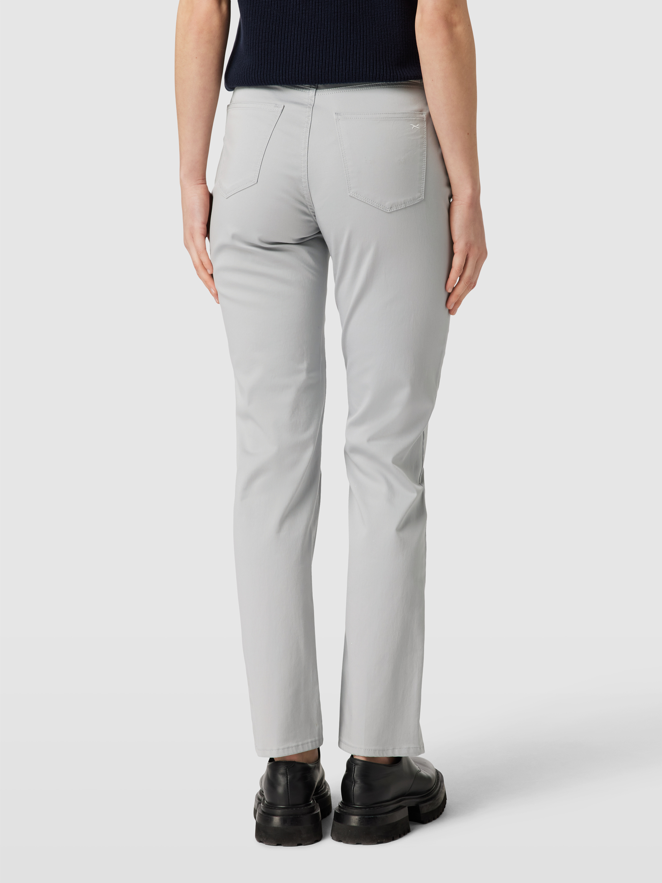 Brax Straight fit broek met 5-pocketmodel, model 'CAROLA' in lichtgrijs online kopen | P&C