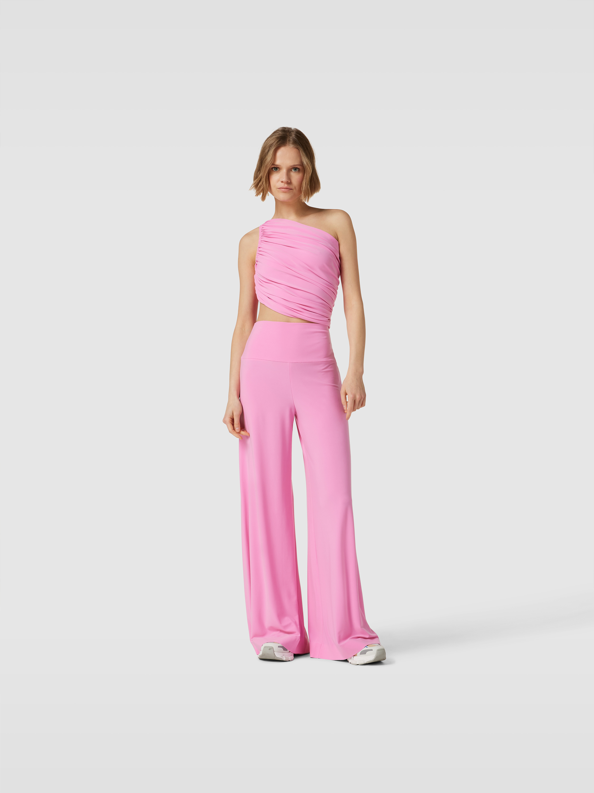 Norma Kamali Crop Top im One-Shoulder-Look (pink) online kaufen