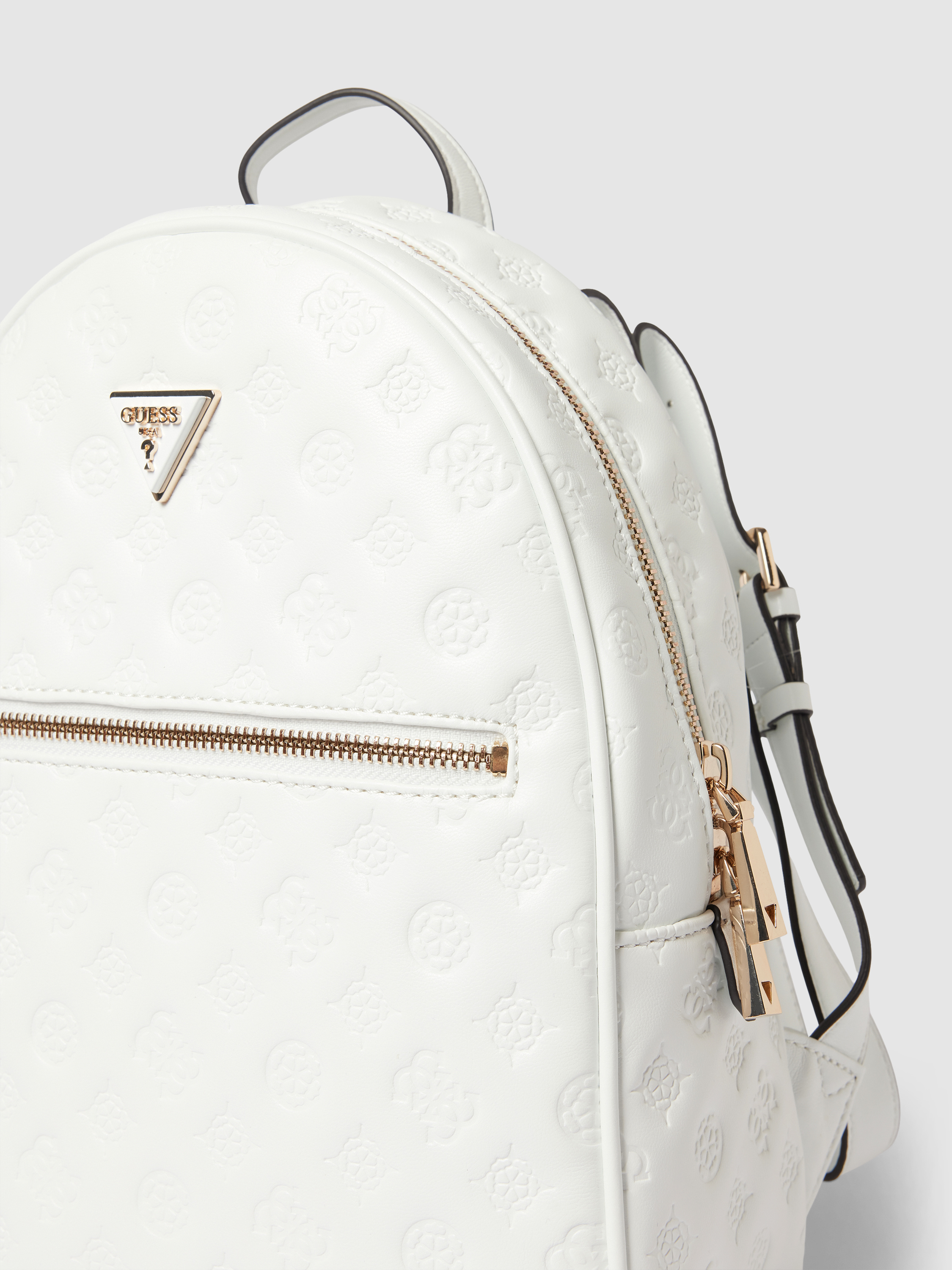 Guess Rucksack mit Label-Print Modell 'VIKKY' (weiss) online kaufen