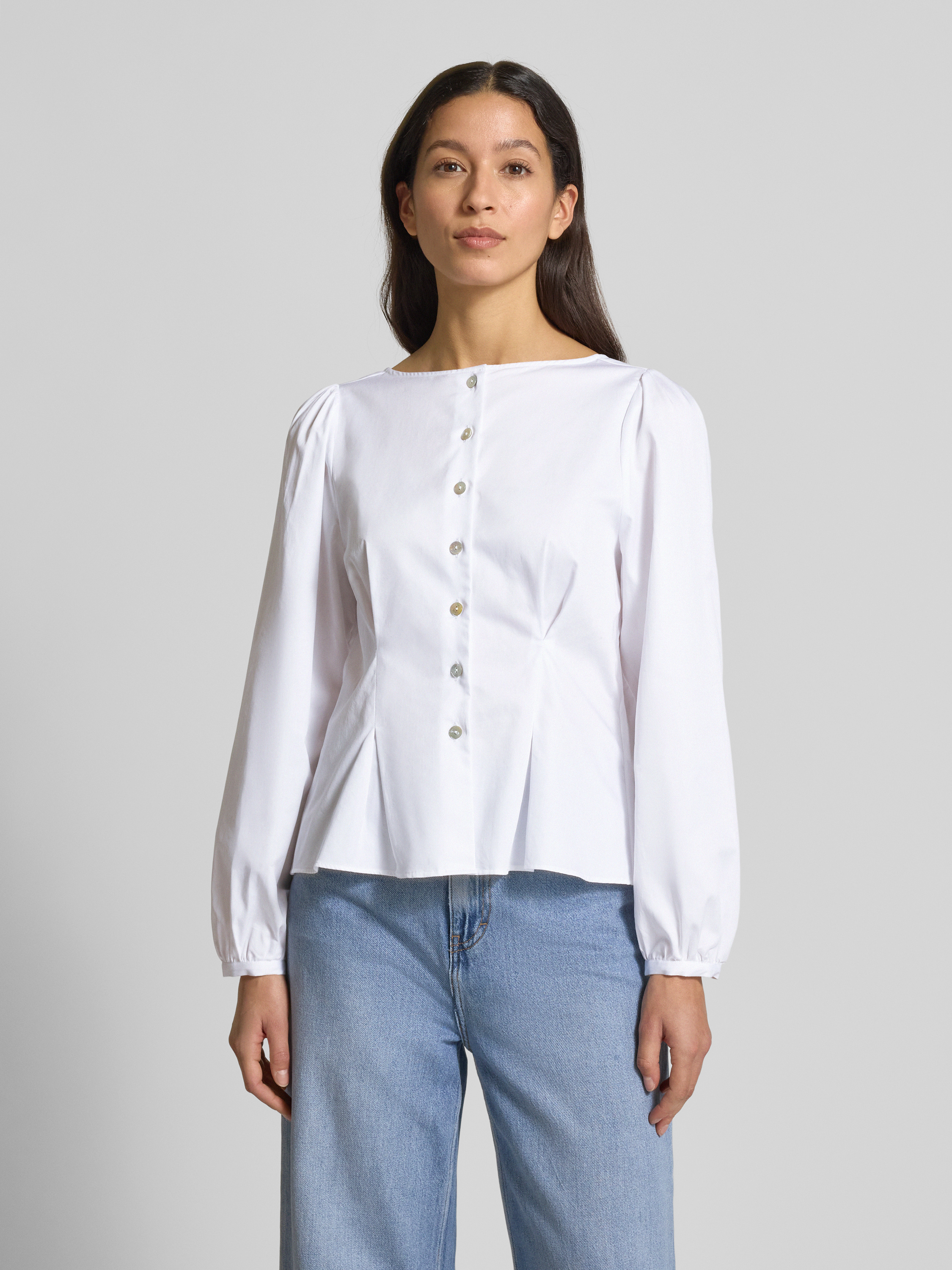 Glitterende Elegante Dames Blouse met V-Hals en Lange Mouwen