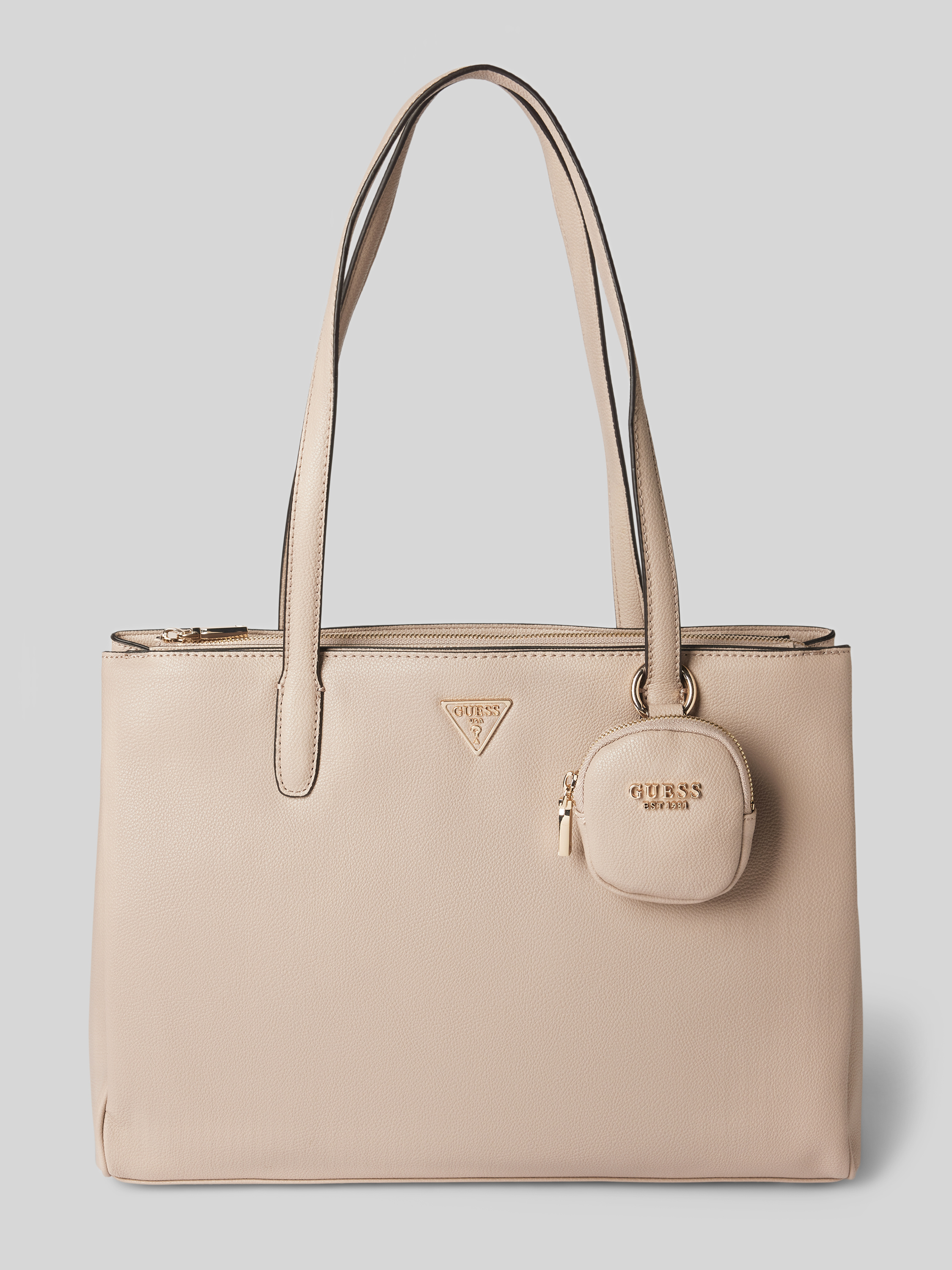GUESS Tote Bag mit Label-Applikation Modell 'POWER PLAY' (taupe) online ...