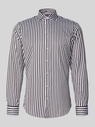 Jake*s - Slim Fit Business Hemd aus Baumwolle mit Haifischkragen