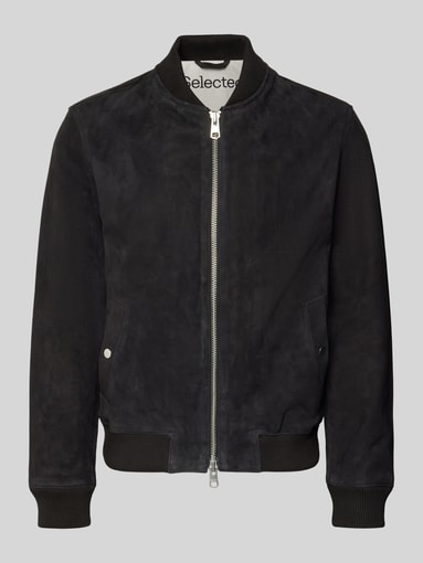 SELECTED HOMME - Regular Fit Wildlederjacken aus reinem Ziegenleder Modell 'ARCHIVE'