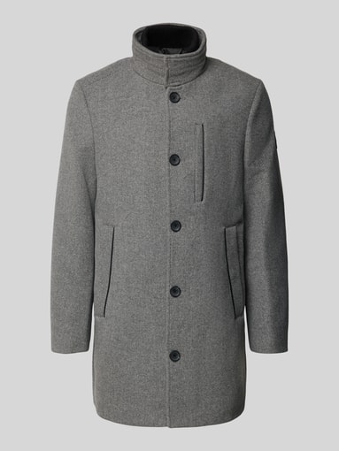 Tom Tailor - Regular Fit Wollmantel mit Stehkragen