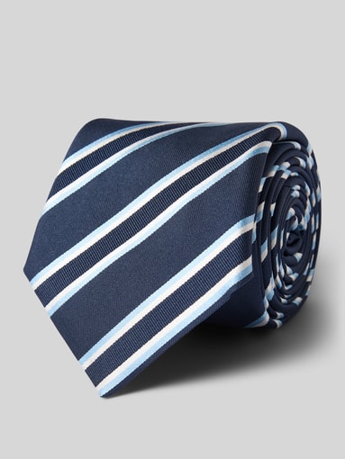 BOSS - Seiden-Mix Krawatte im Streifen-Design
